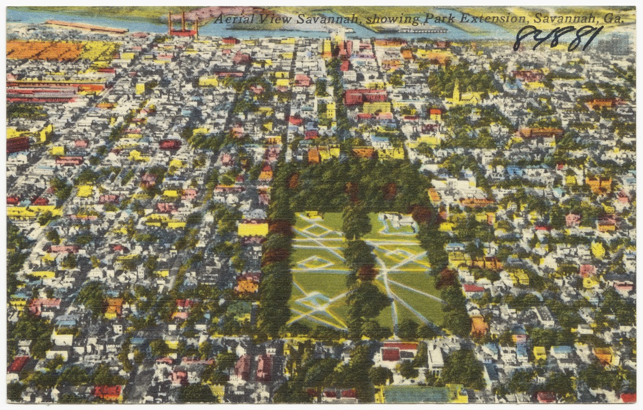 savannah georgia aerial view