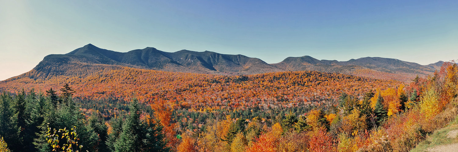 New Hampshire lake house autumn mountains