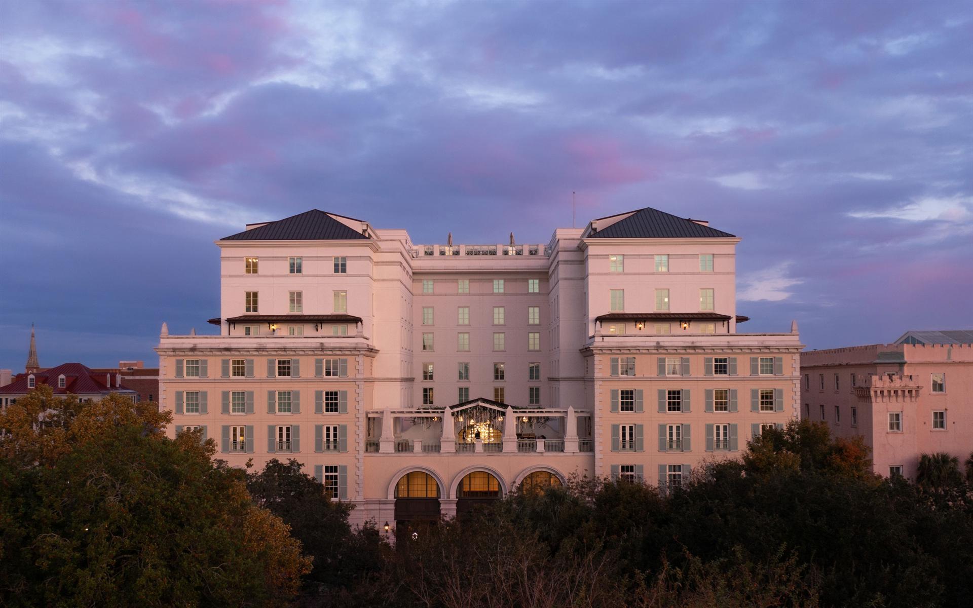 Hotel Bennett Charleston rooftop pool library