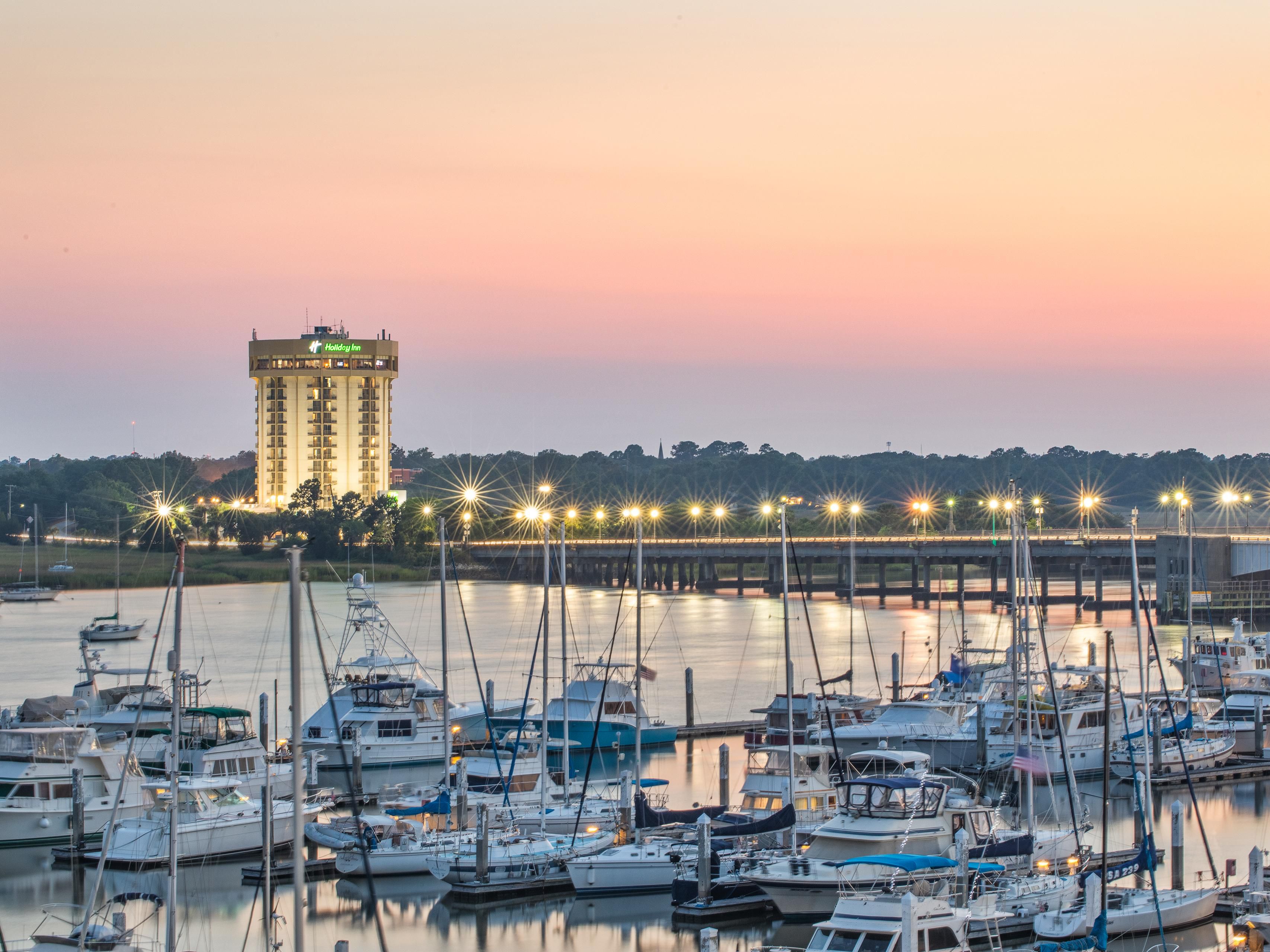 charleston harbor waterfront hotel view