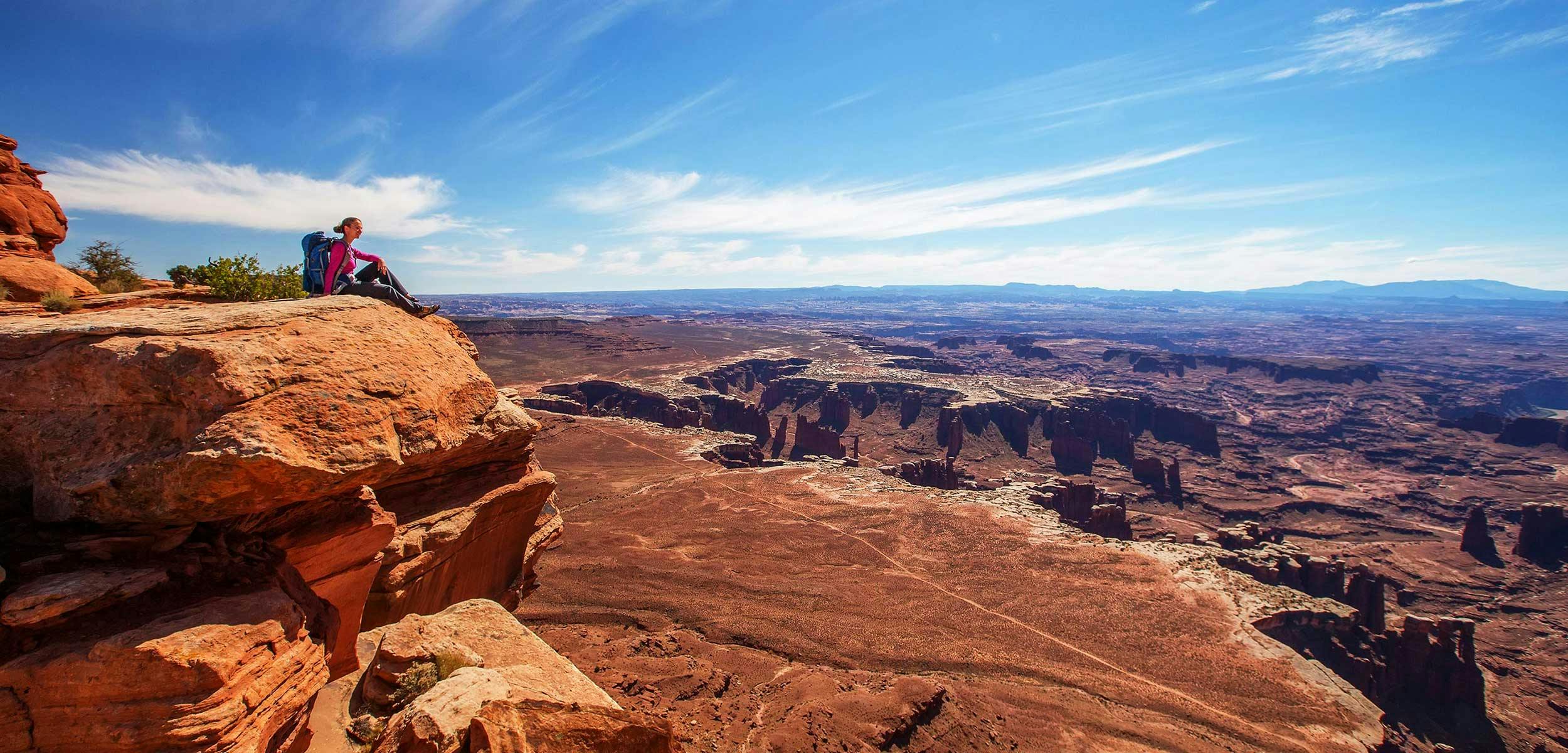 Canyonlands Island in the Sky autumn desert vista overlook
