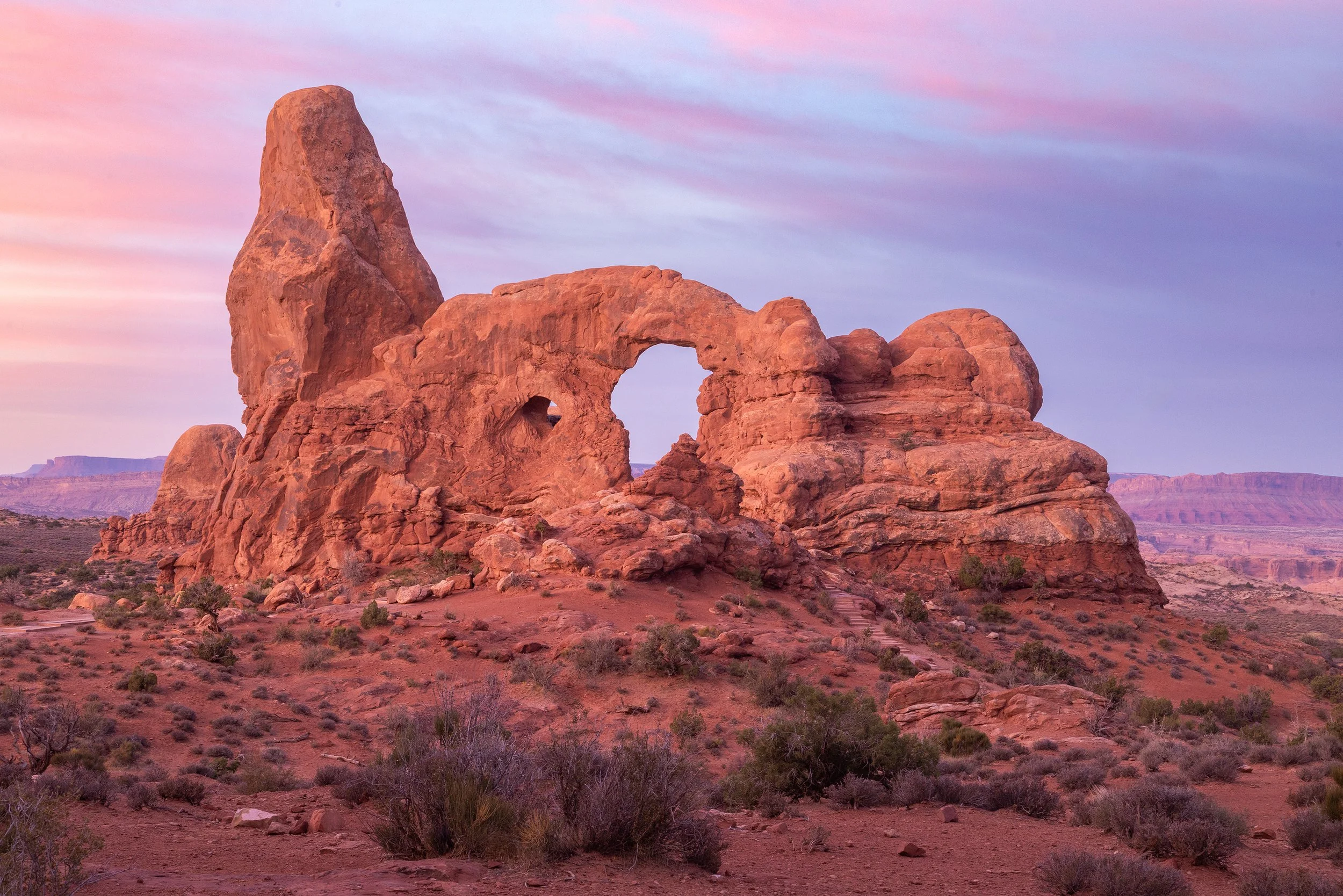 Moab red rock desert landscape autumn golden light