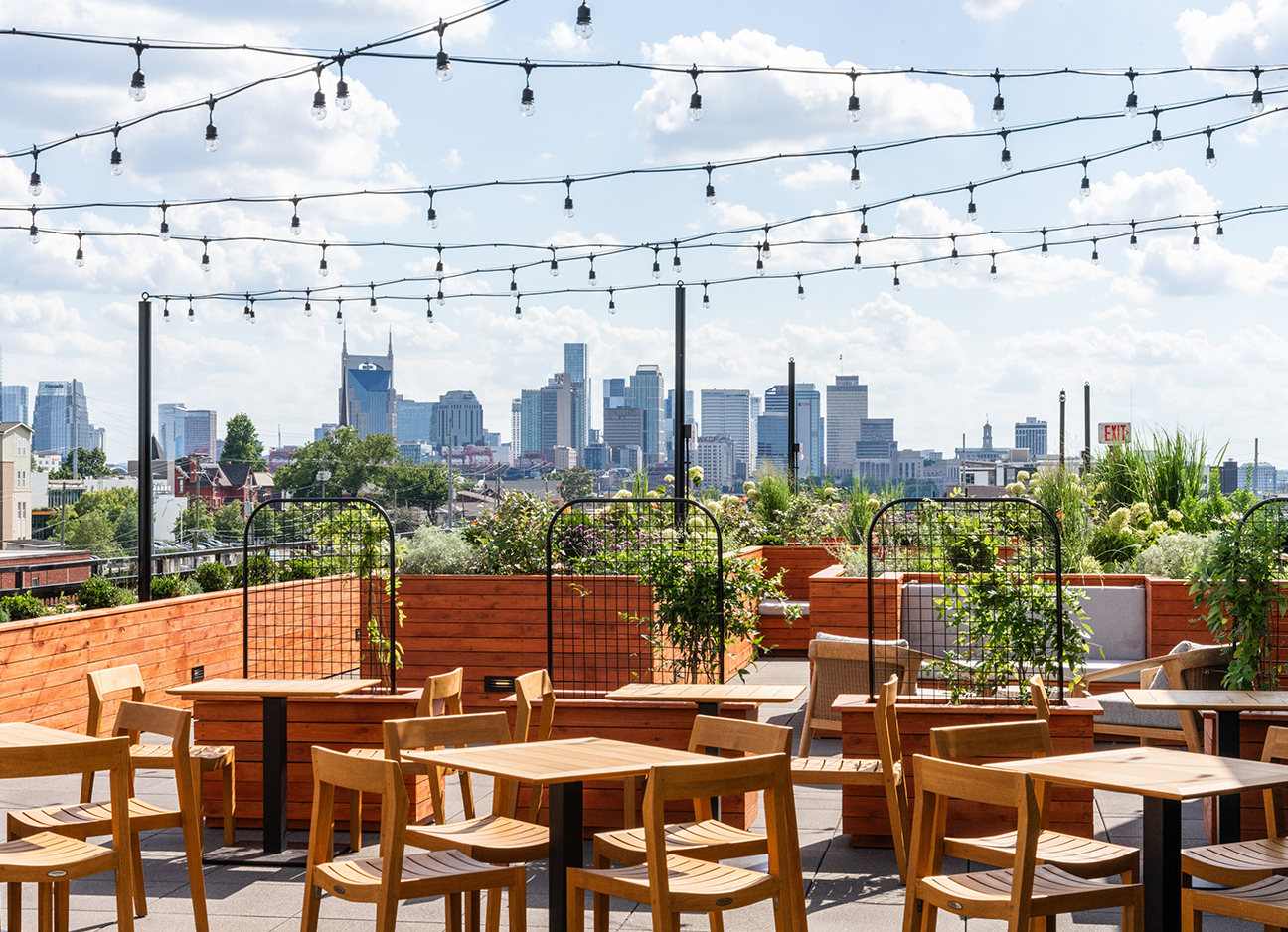 Waymore's Guest House Nashville rooftop bar
