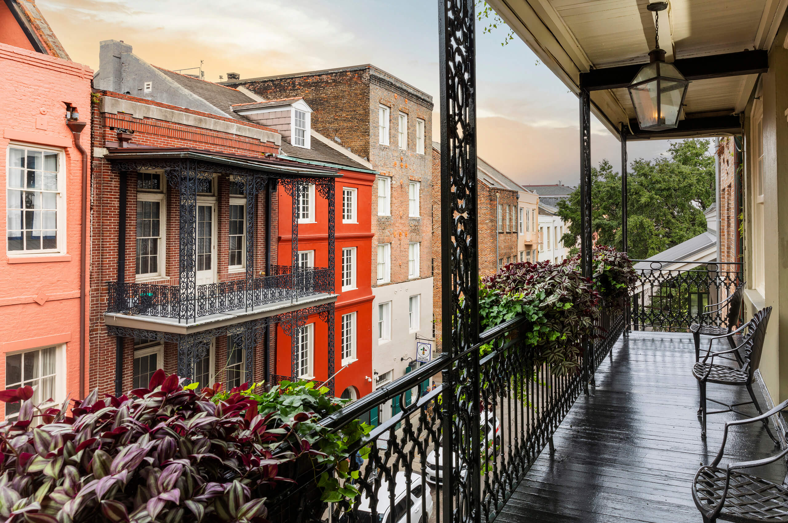 French Quarter hotel balcony fall New Orleans