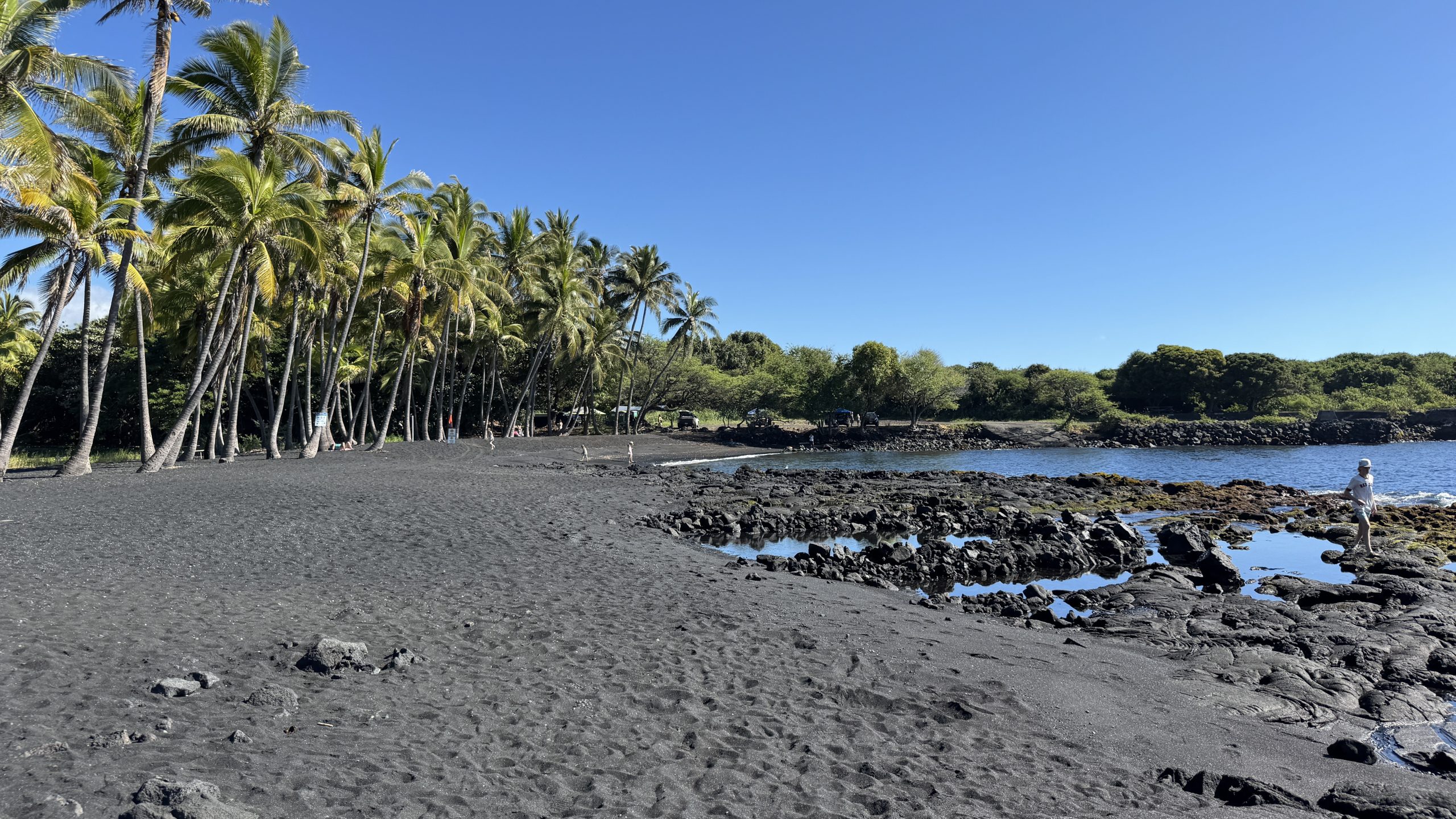 Big Island black sand beach Punaluu Hawaii