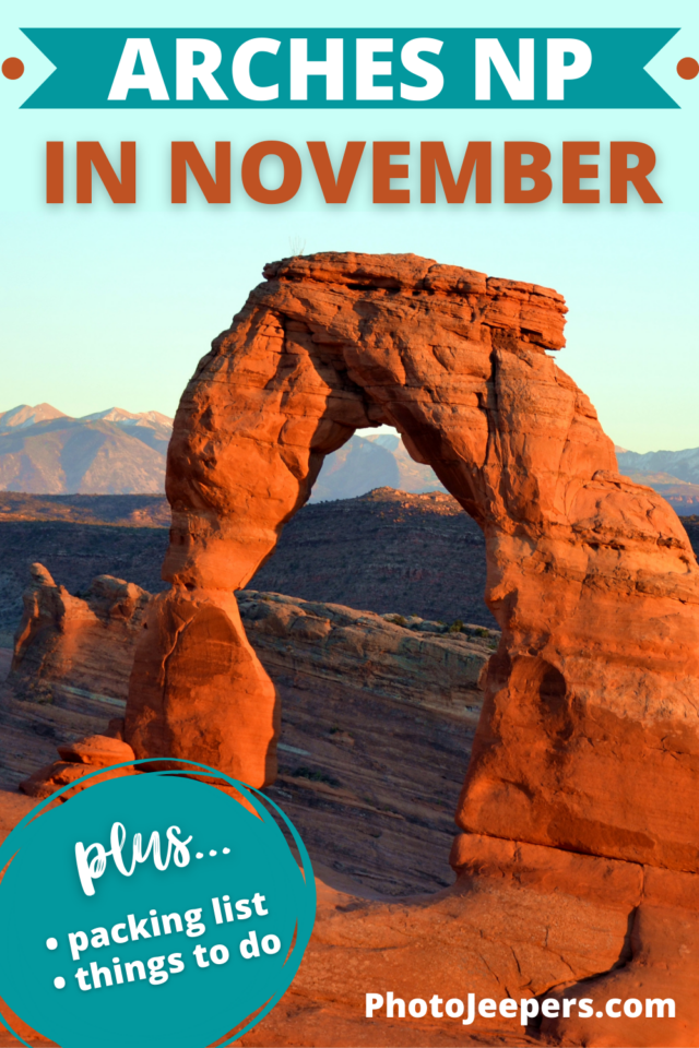 moab utah arches november