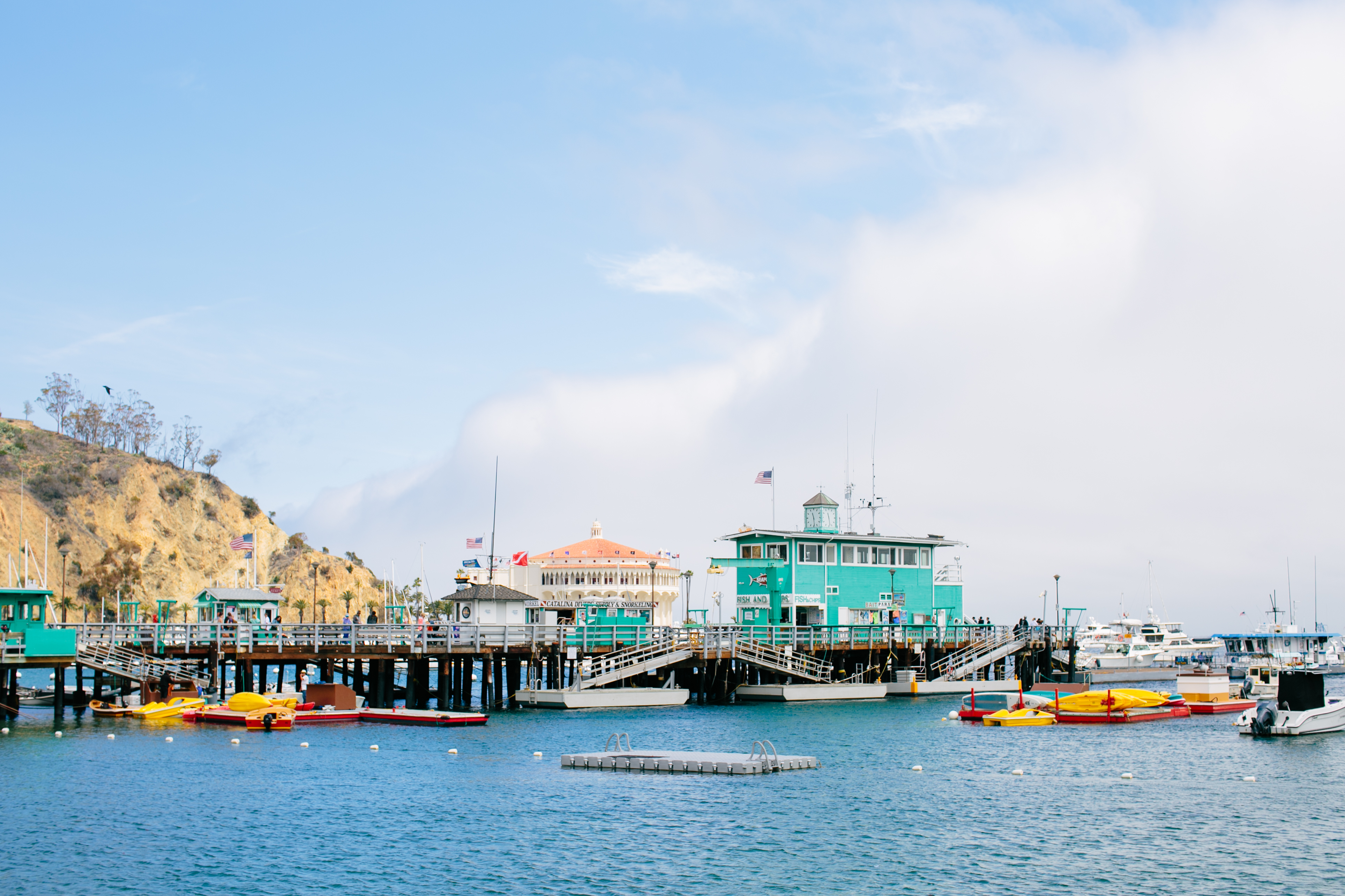 Santa Catalina Island Avalon harbor boats
