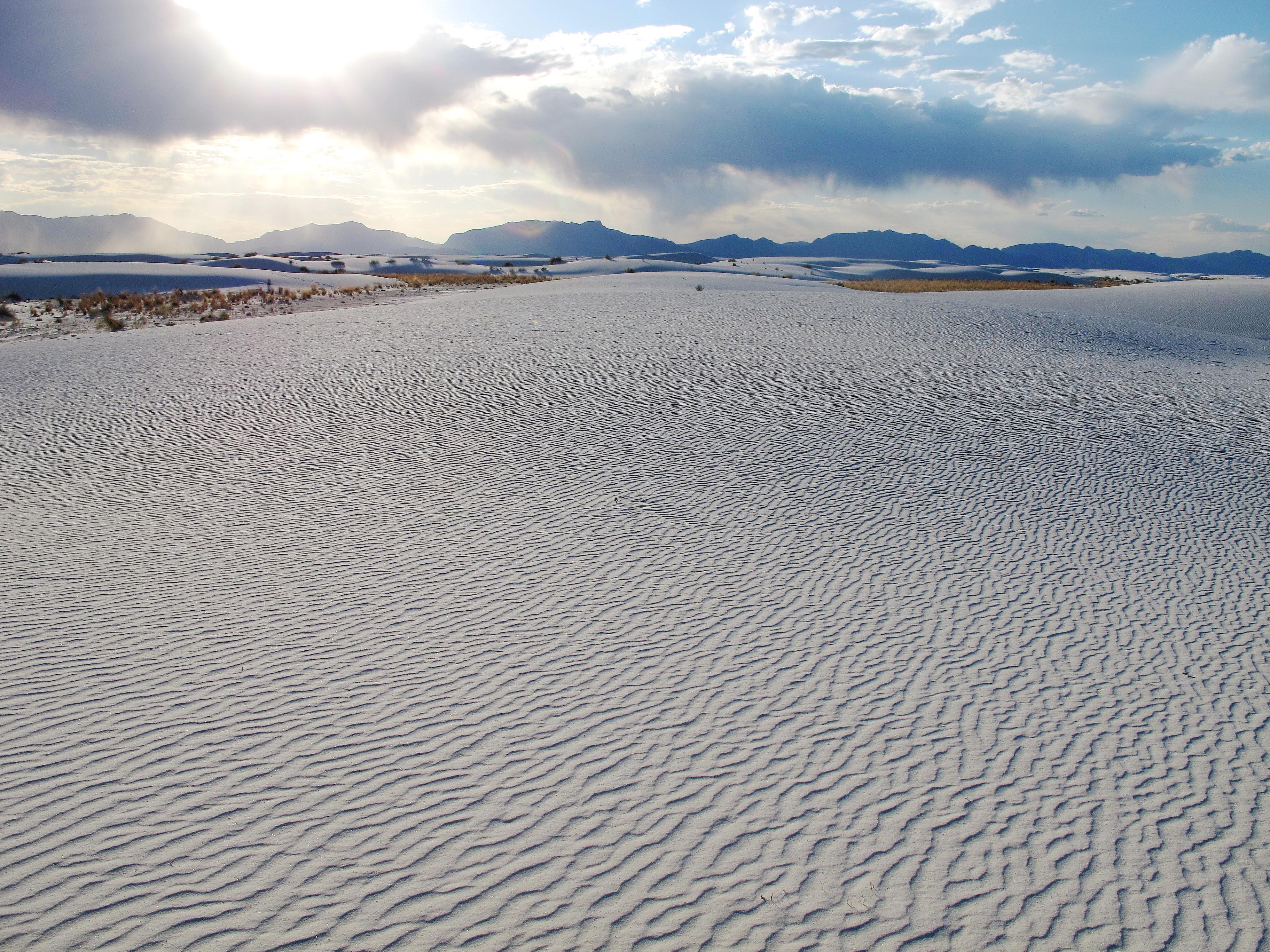 White Sands gypsum dunes rippled sand New Mexico