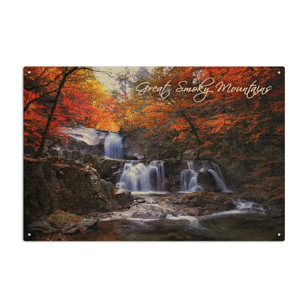 Great Smoky Mountains waterfall autumn