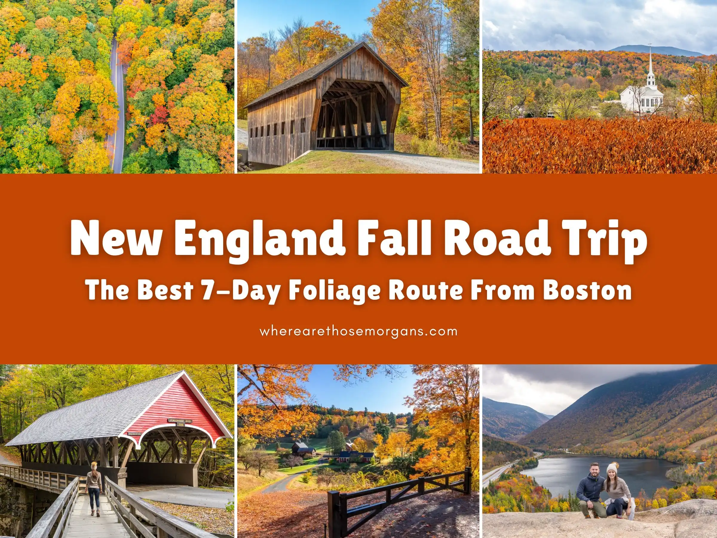 Berkshires fall foliage New England town