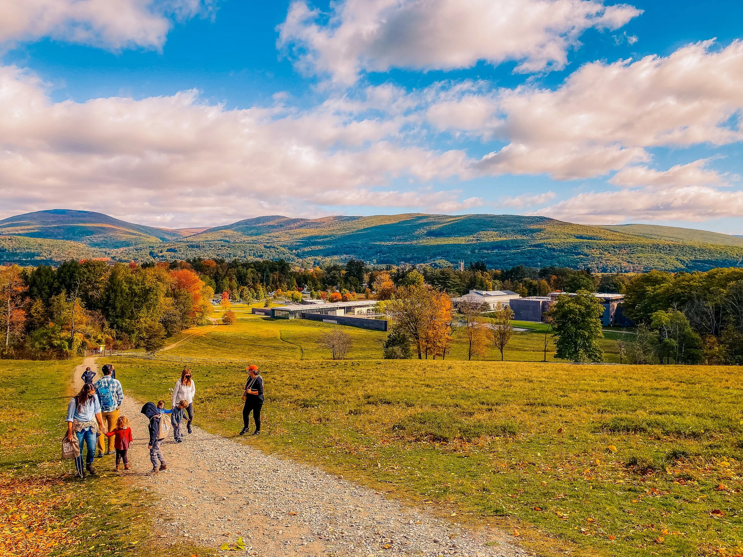Berkshires fall foliage panoramic mountain view