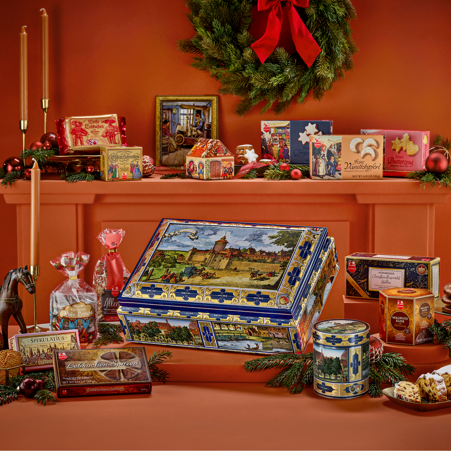 Lebkuchen Schmidt decorated tin Nuremberg
