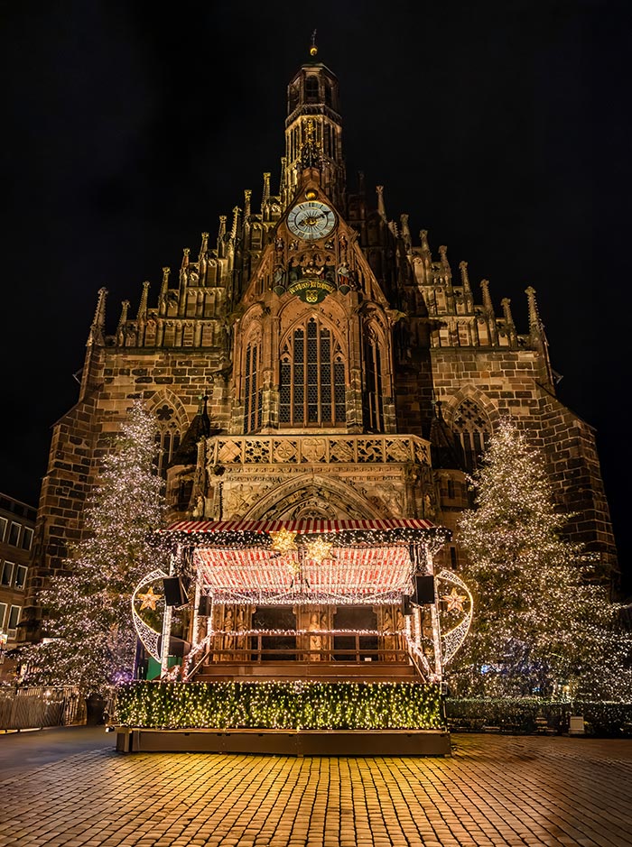 Nuremberg Christkindlesmarkt opening night Frauenkirche