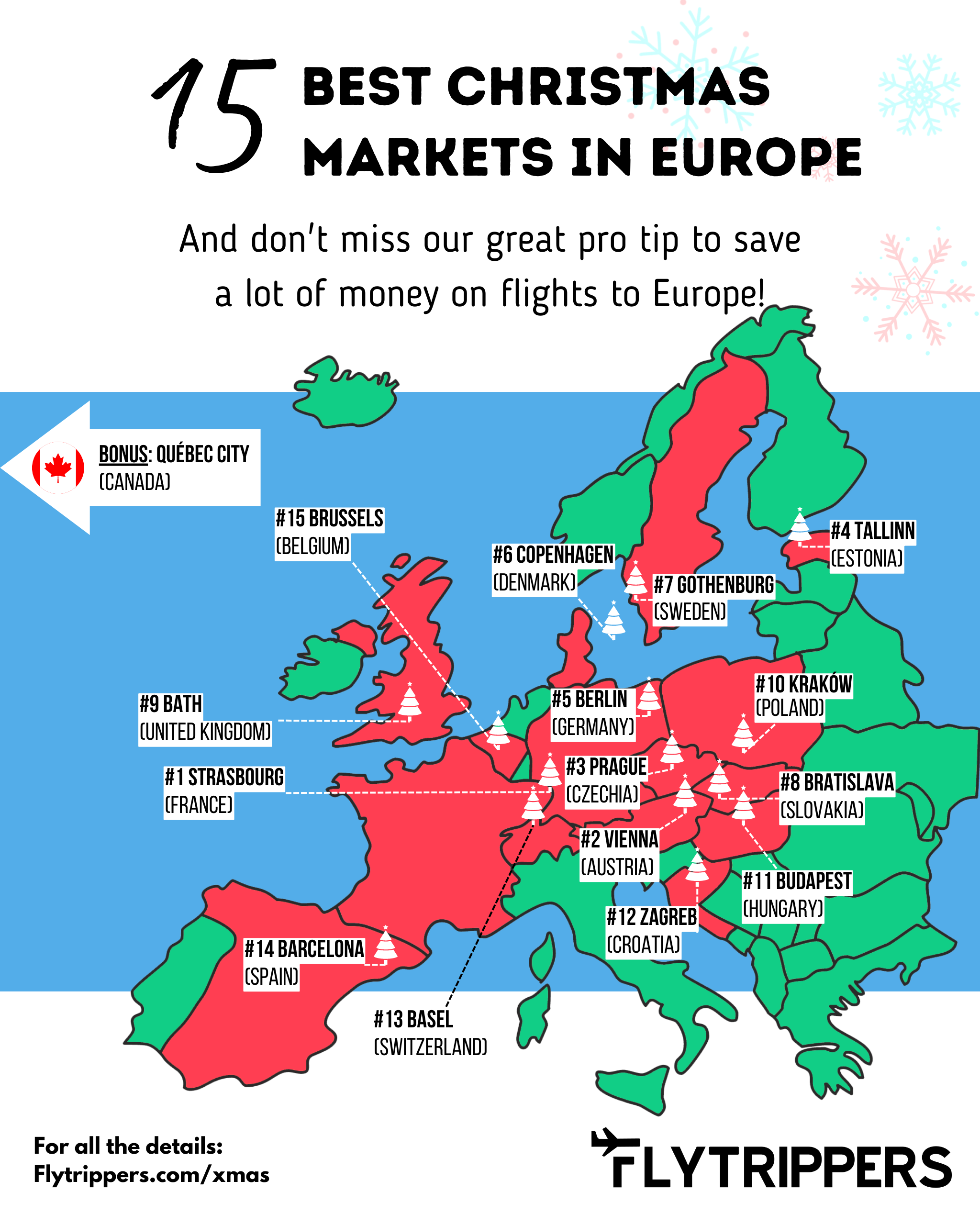 european christmas market route map