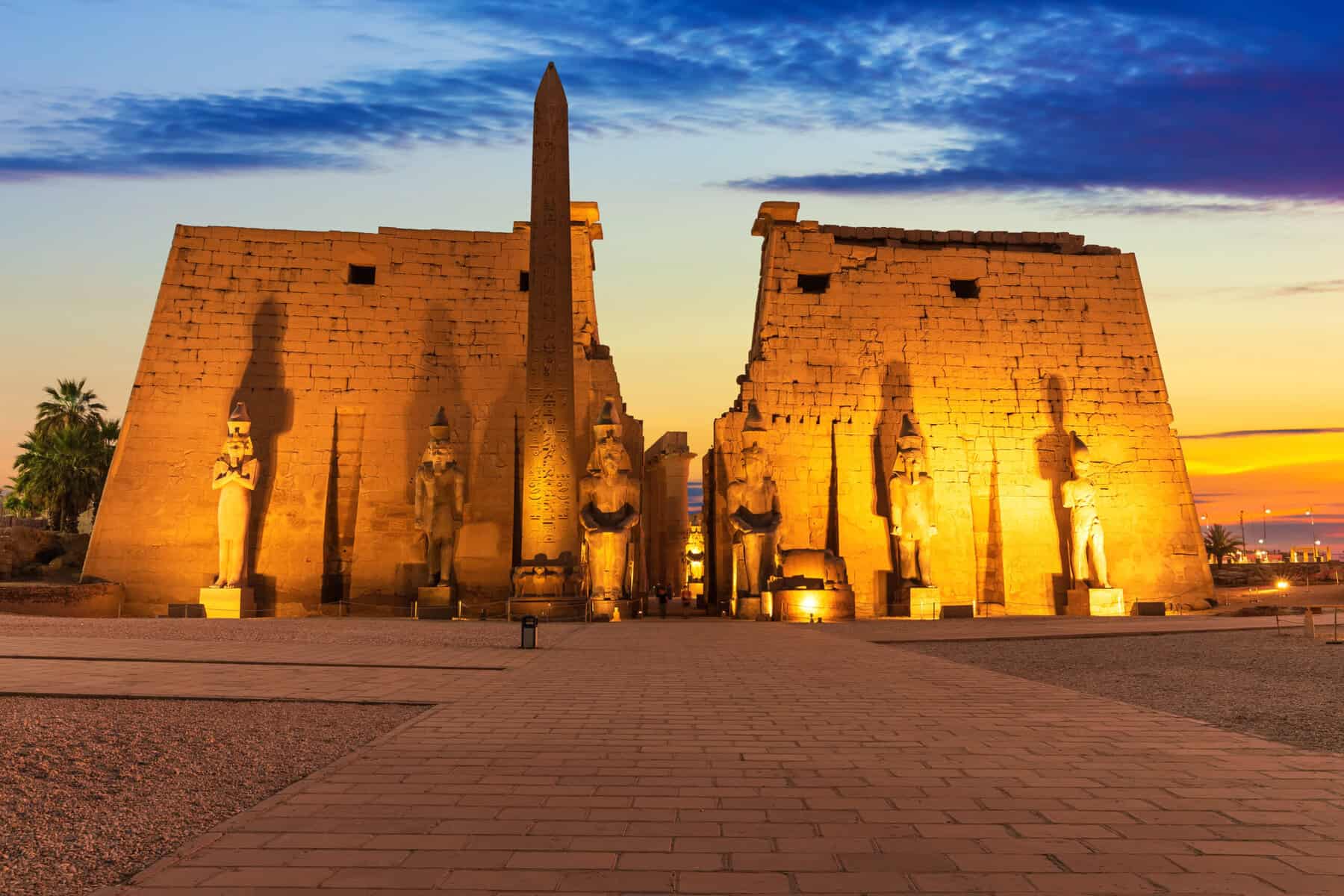 egypt luxor temple sunset