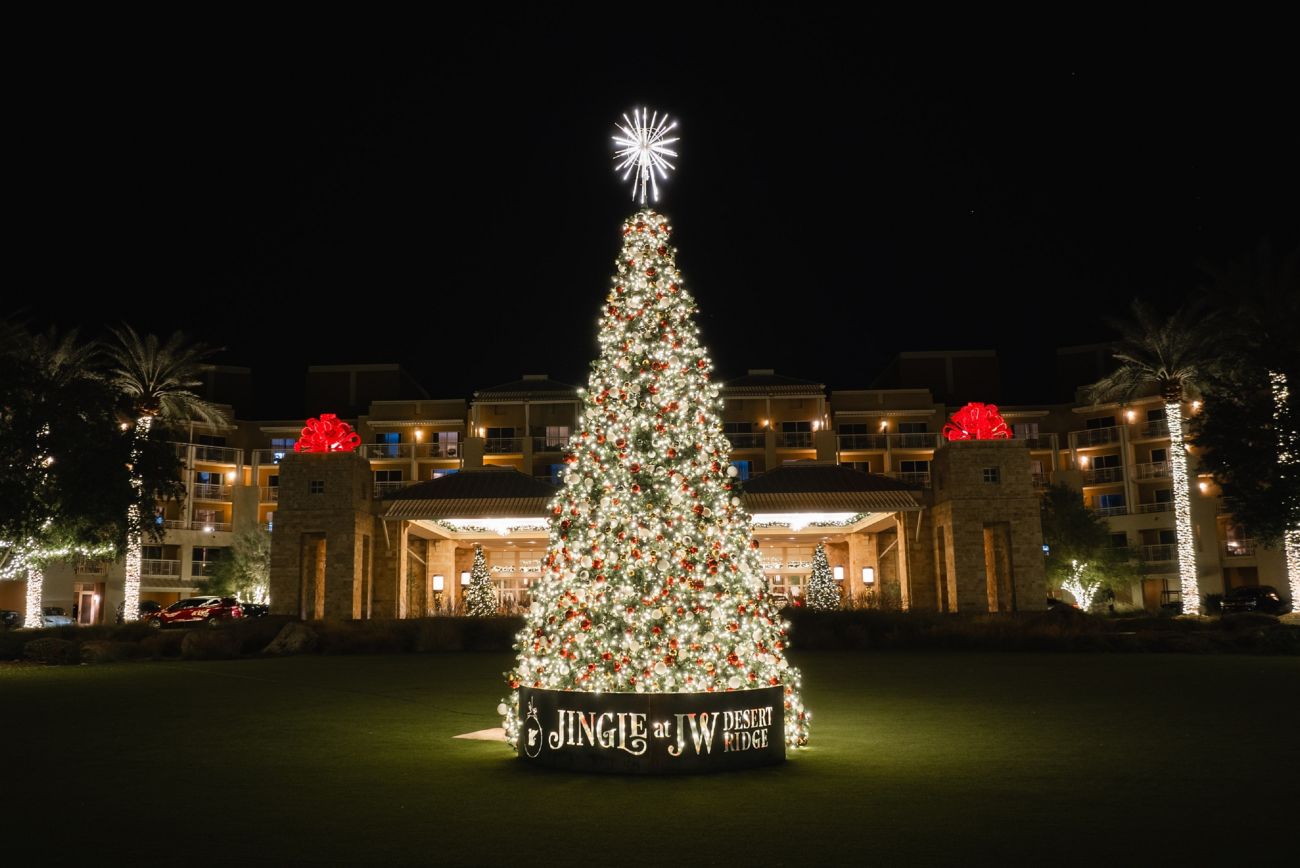 Phoenix desert Christmas lights resort