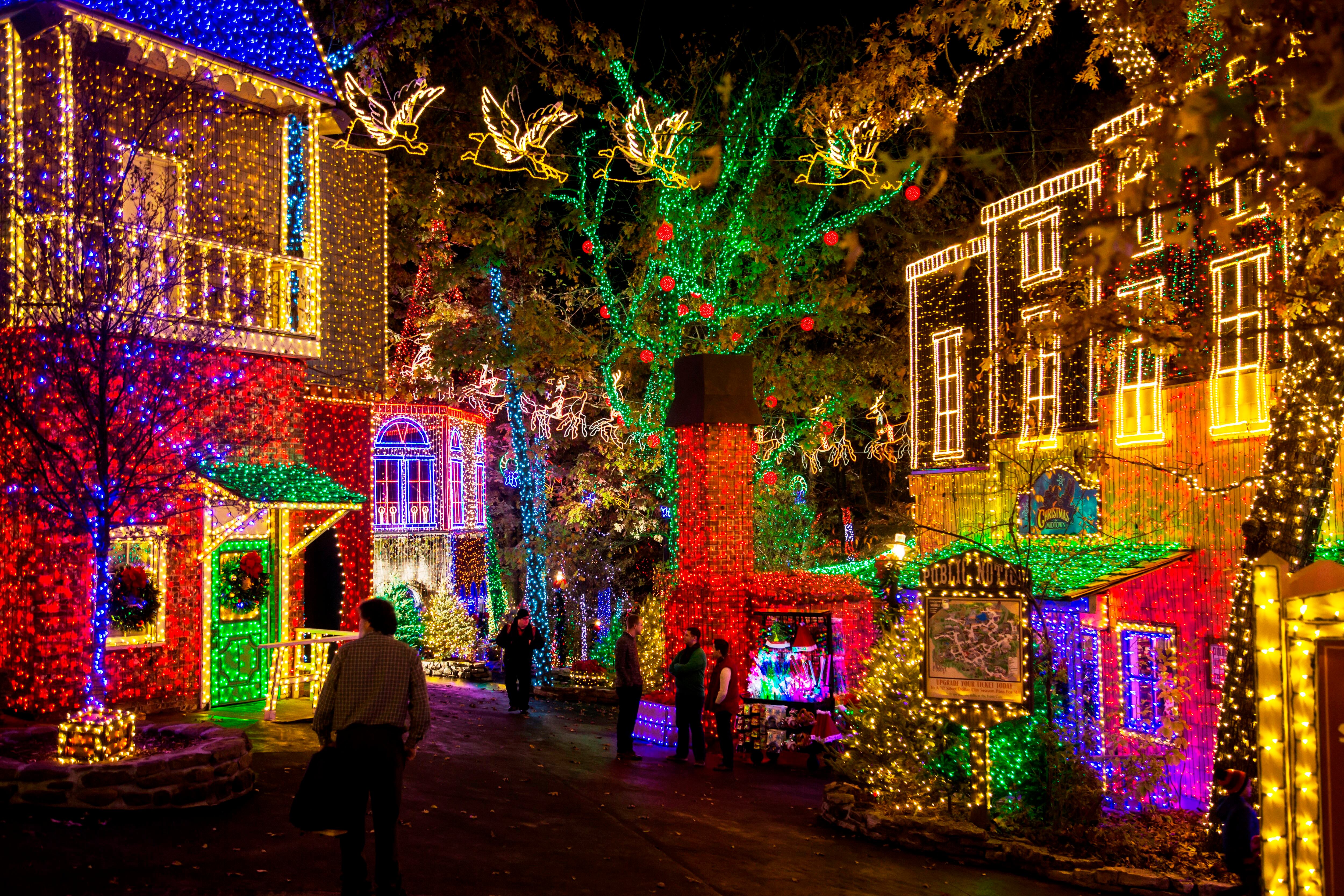 Silver Dollar City Christmas lights Branson Missouri