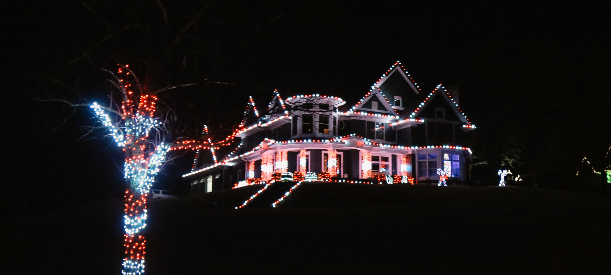 Santa Claus Indiana Christmas lights display
