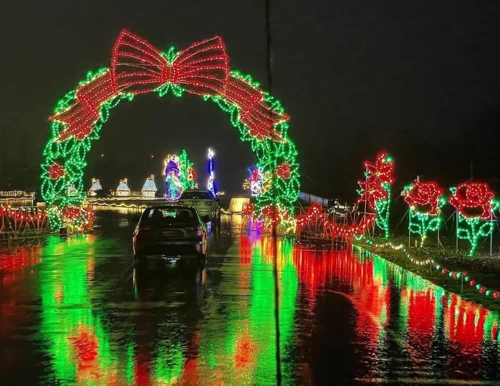Portland Winter Wonderland lights raceway