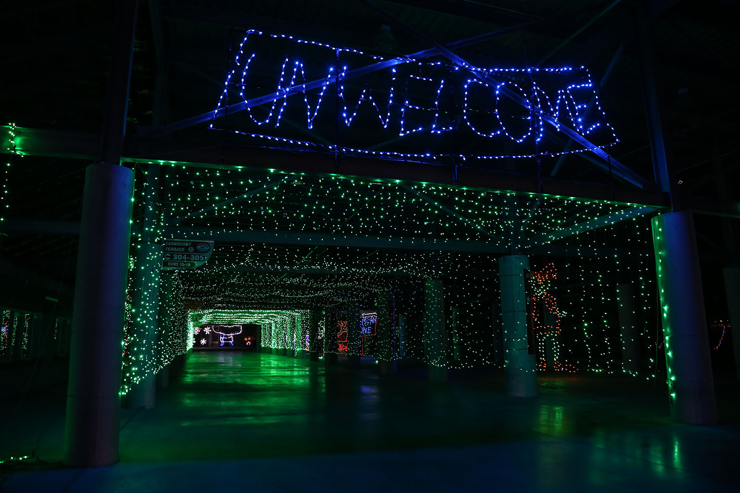 Las Vegas Motor Speedway Christmas lights drive through