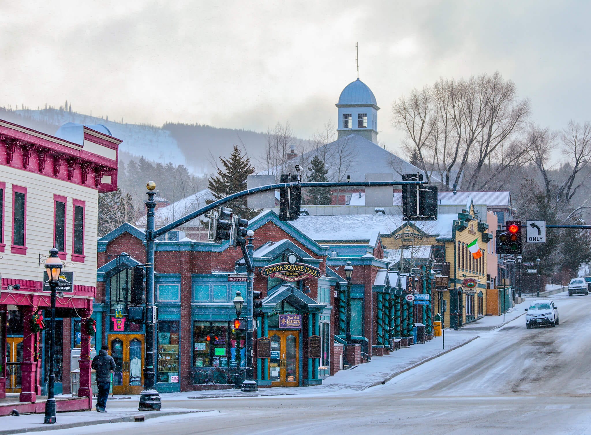 Breckenridge Colorado main street winter