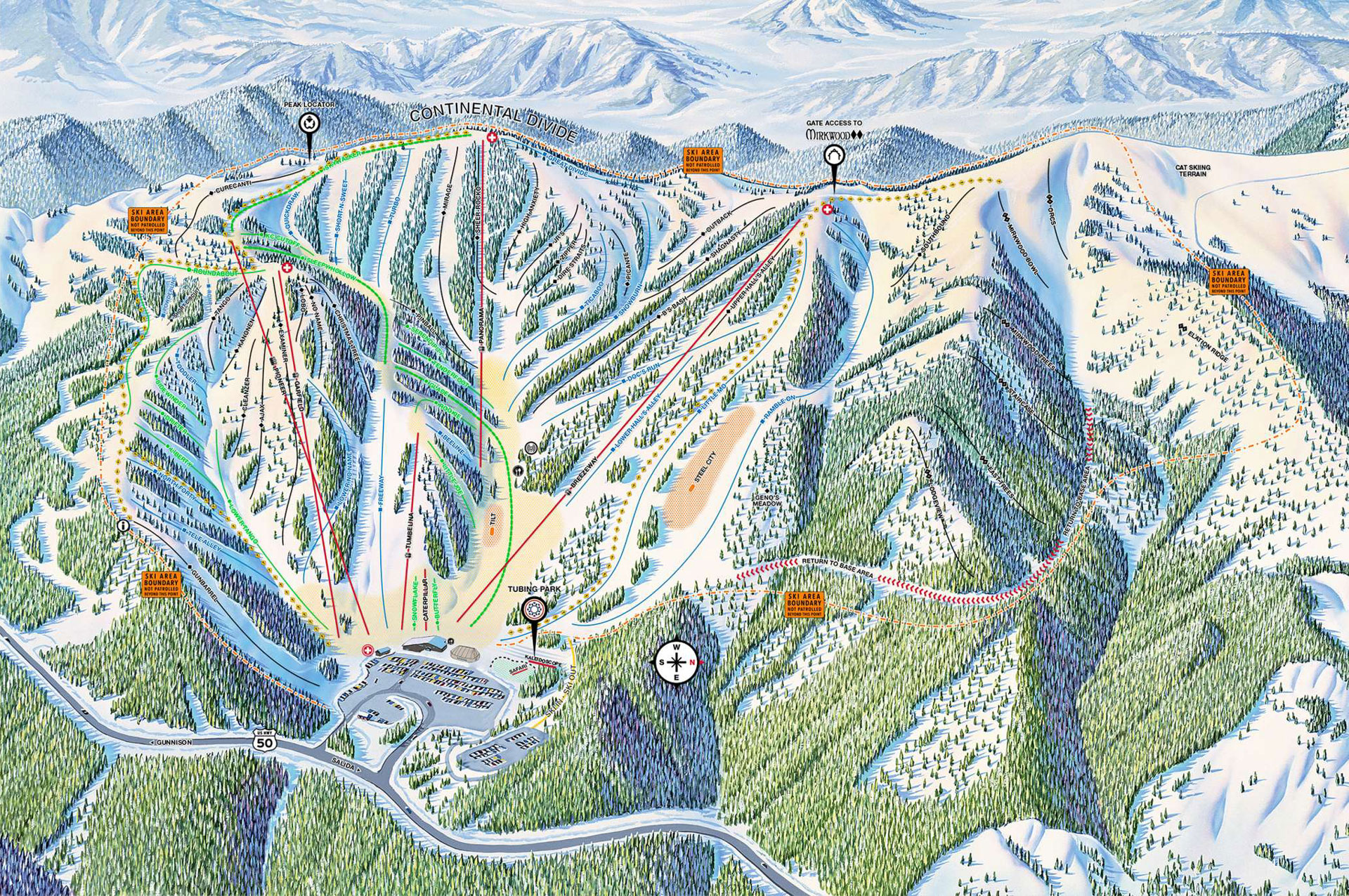 Monarch Mountain ski resort Colorado