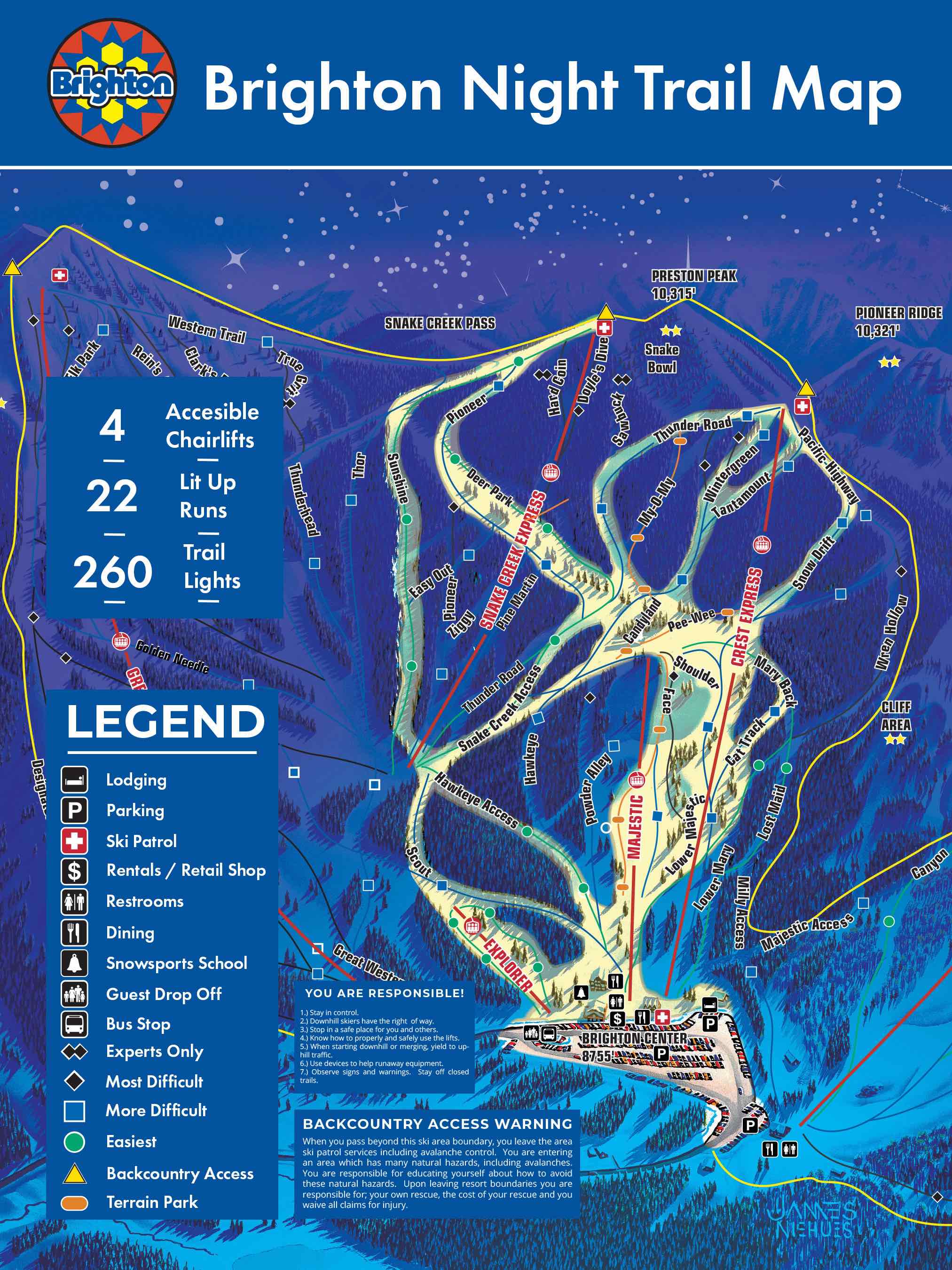 Brighton Resort Utah night skiing