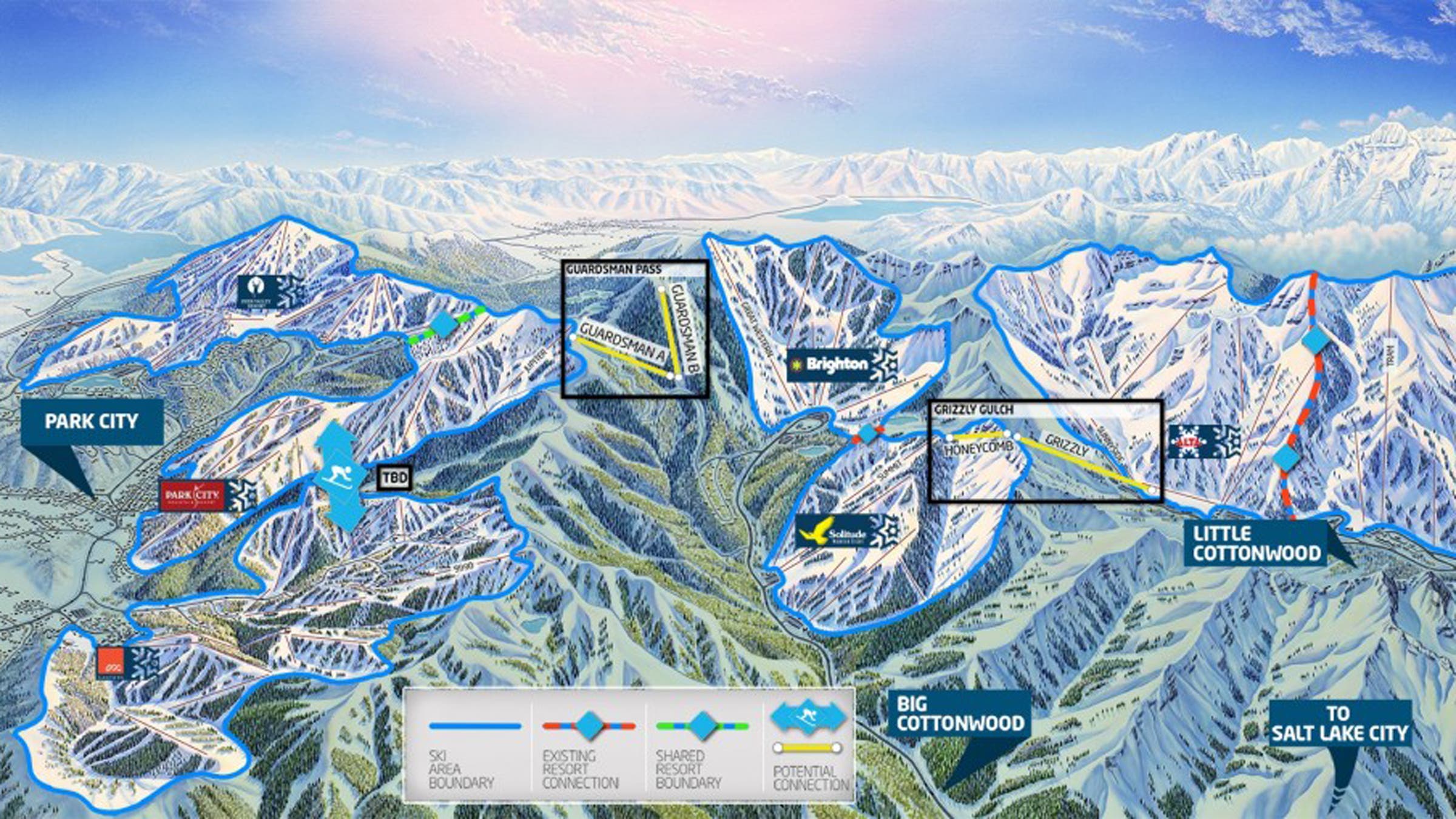 Utah ski planning map