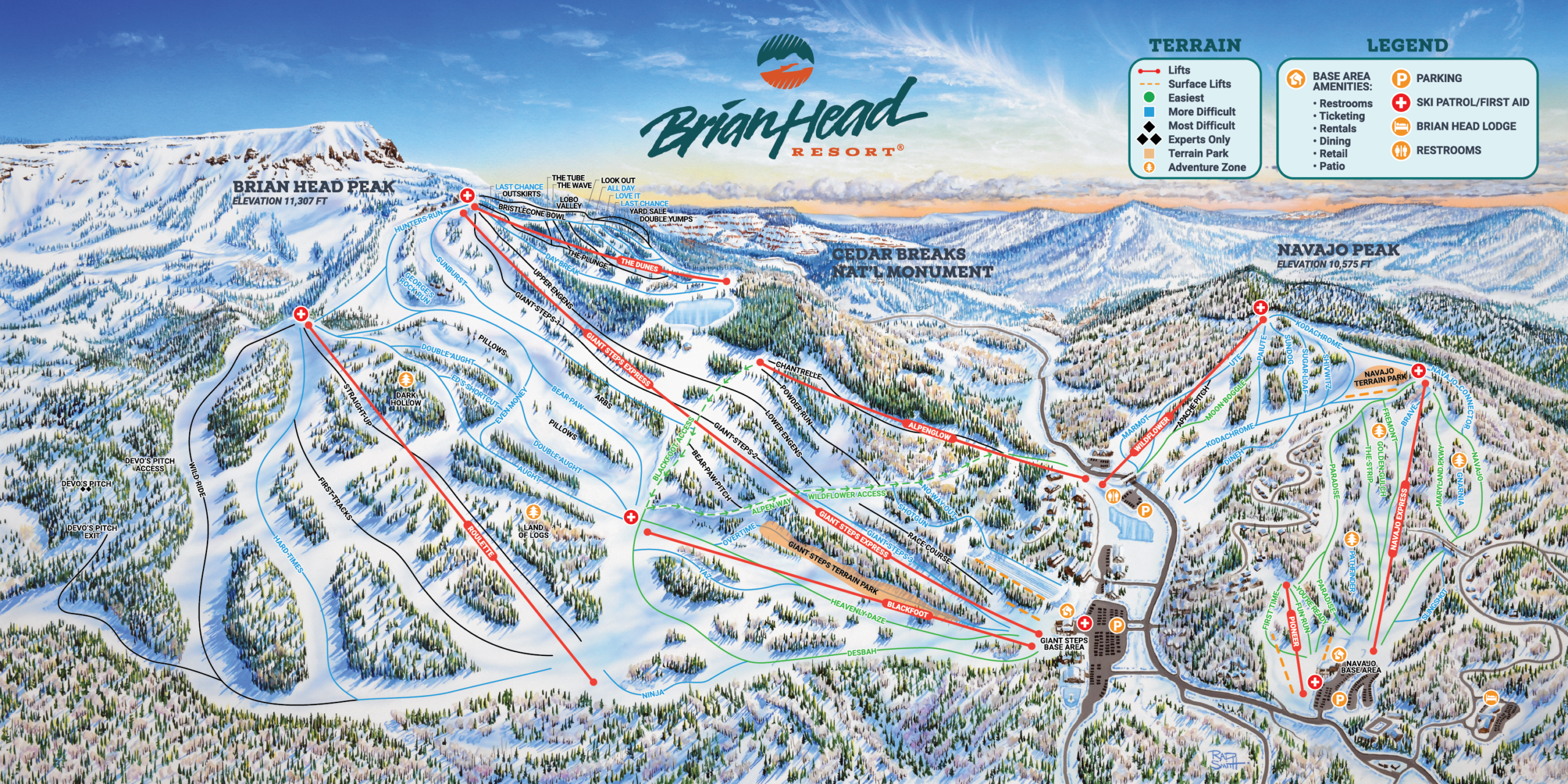 Brian Head Resort ski slopes red rock canyon