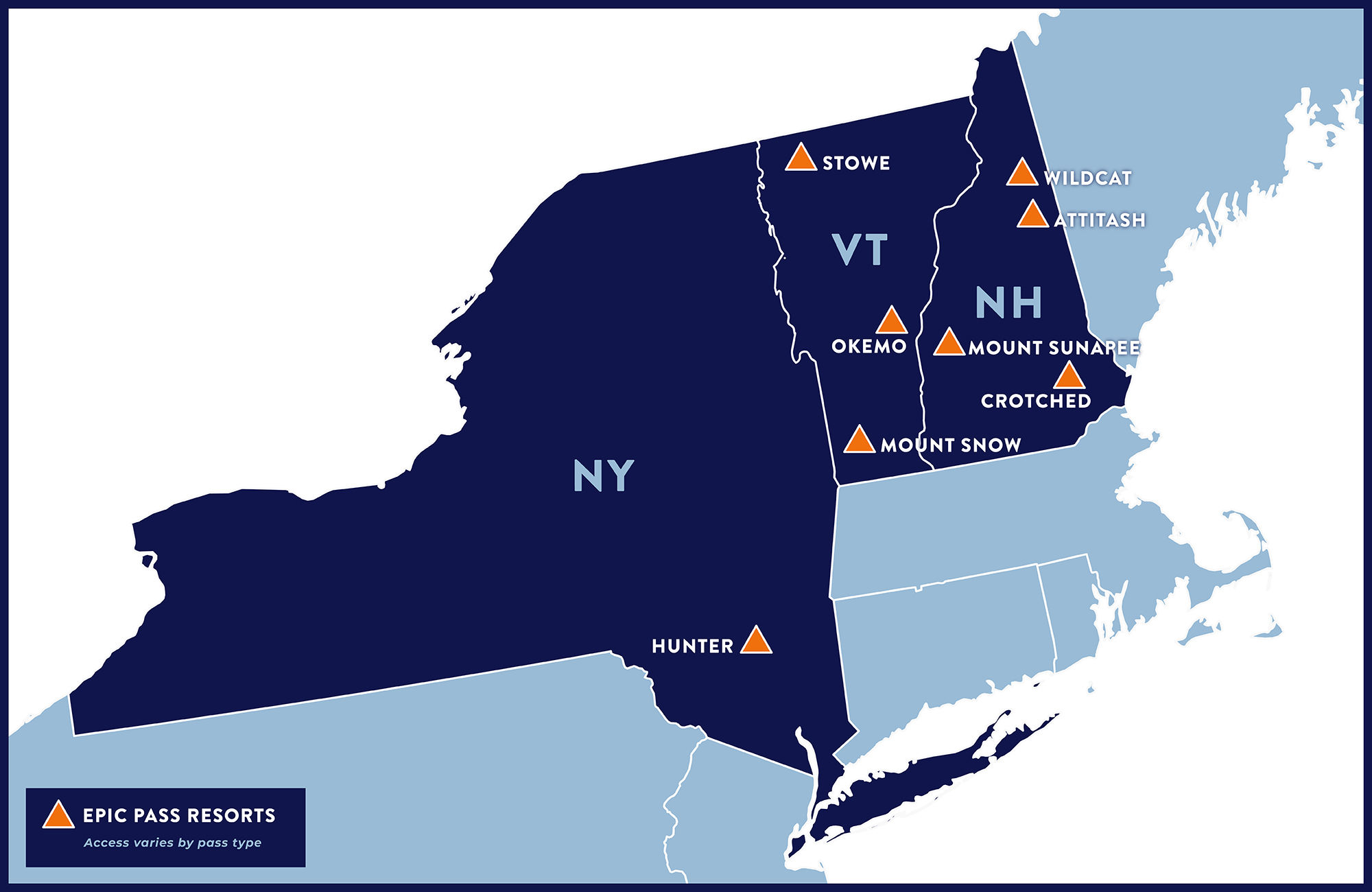 ski weekend getaways northeast usa