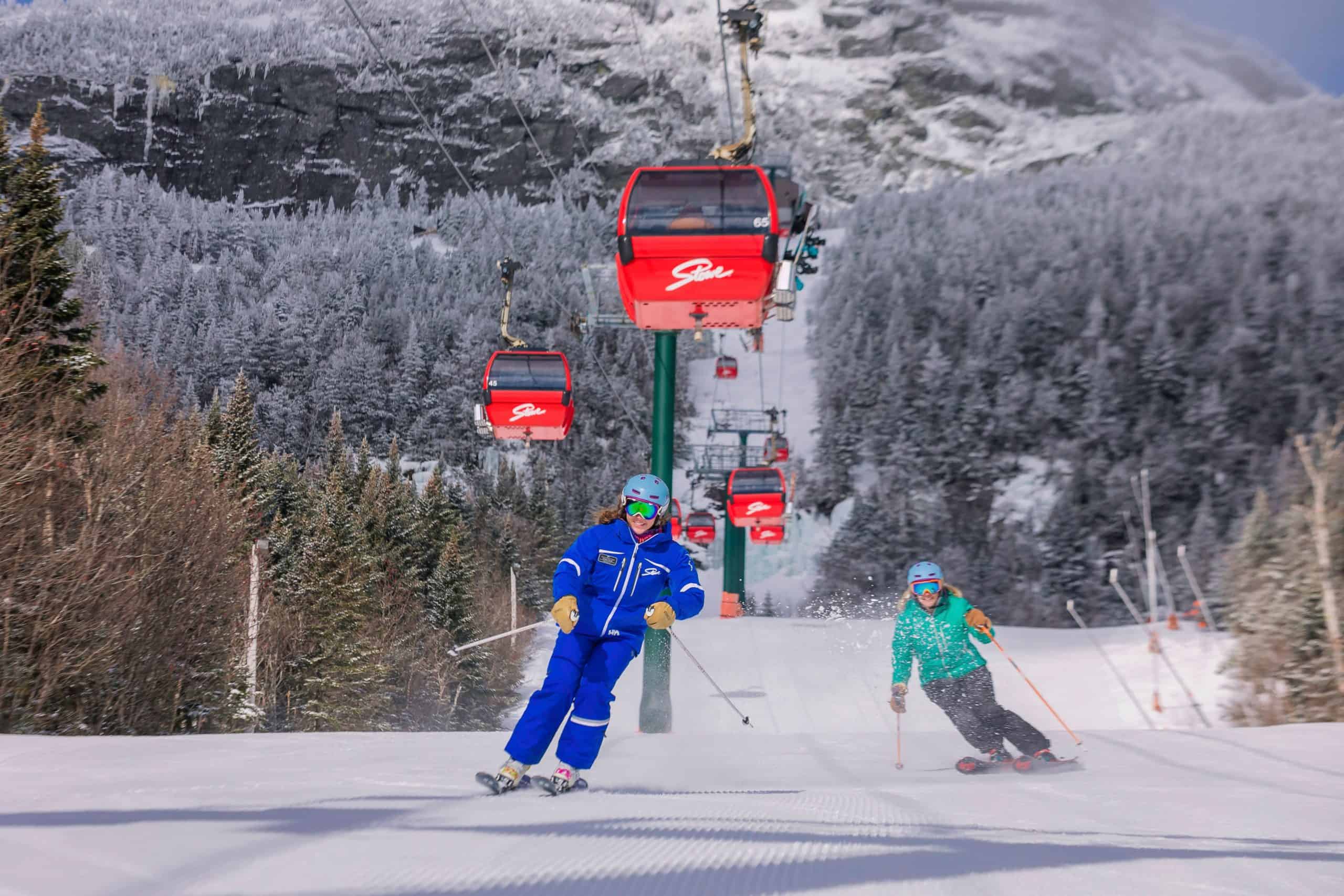 Stowe Vermont ski village winter