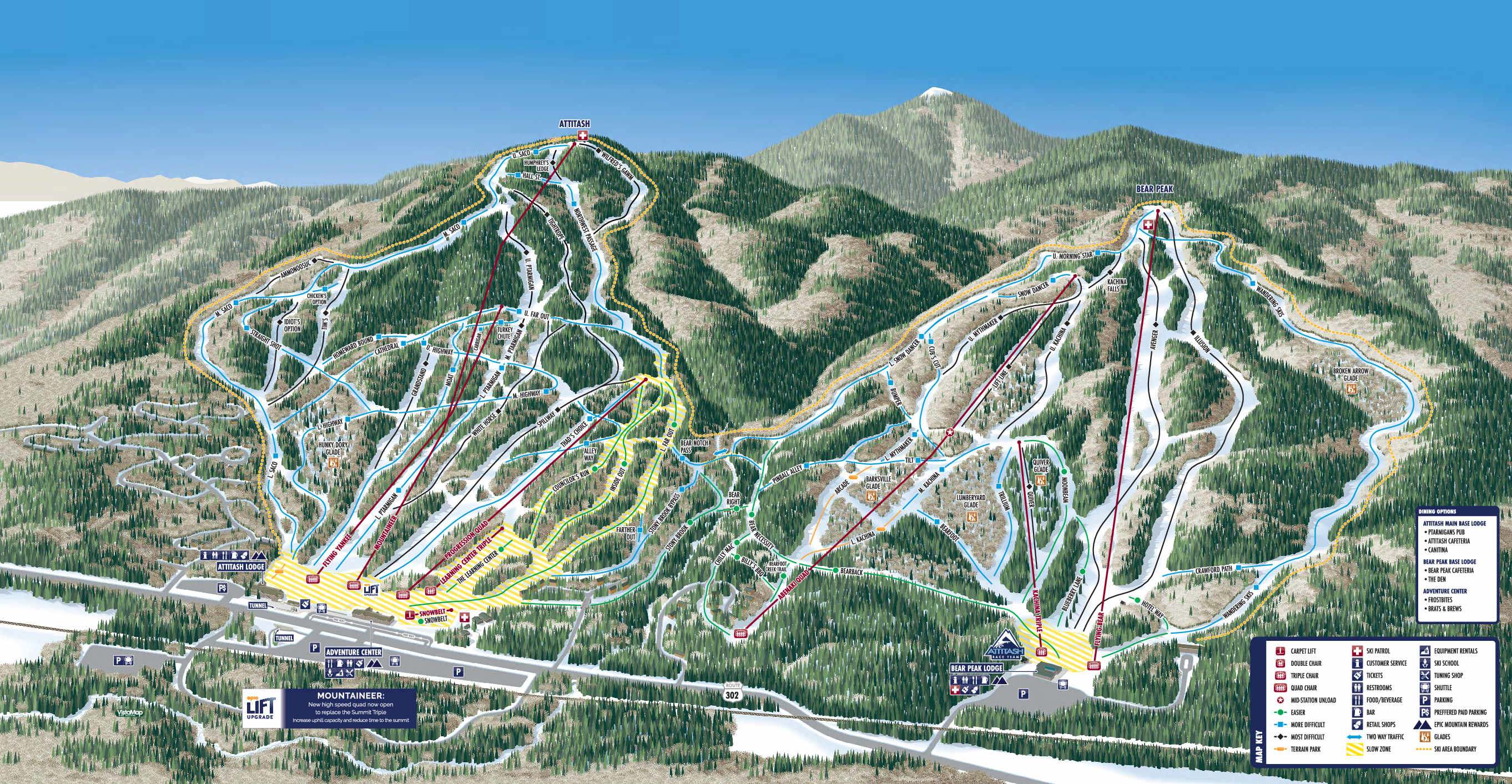 Attitash Mountain Resort New Hampshire ski trail