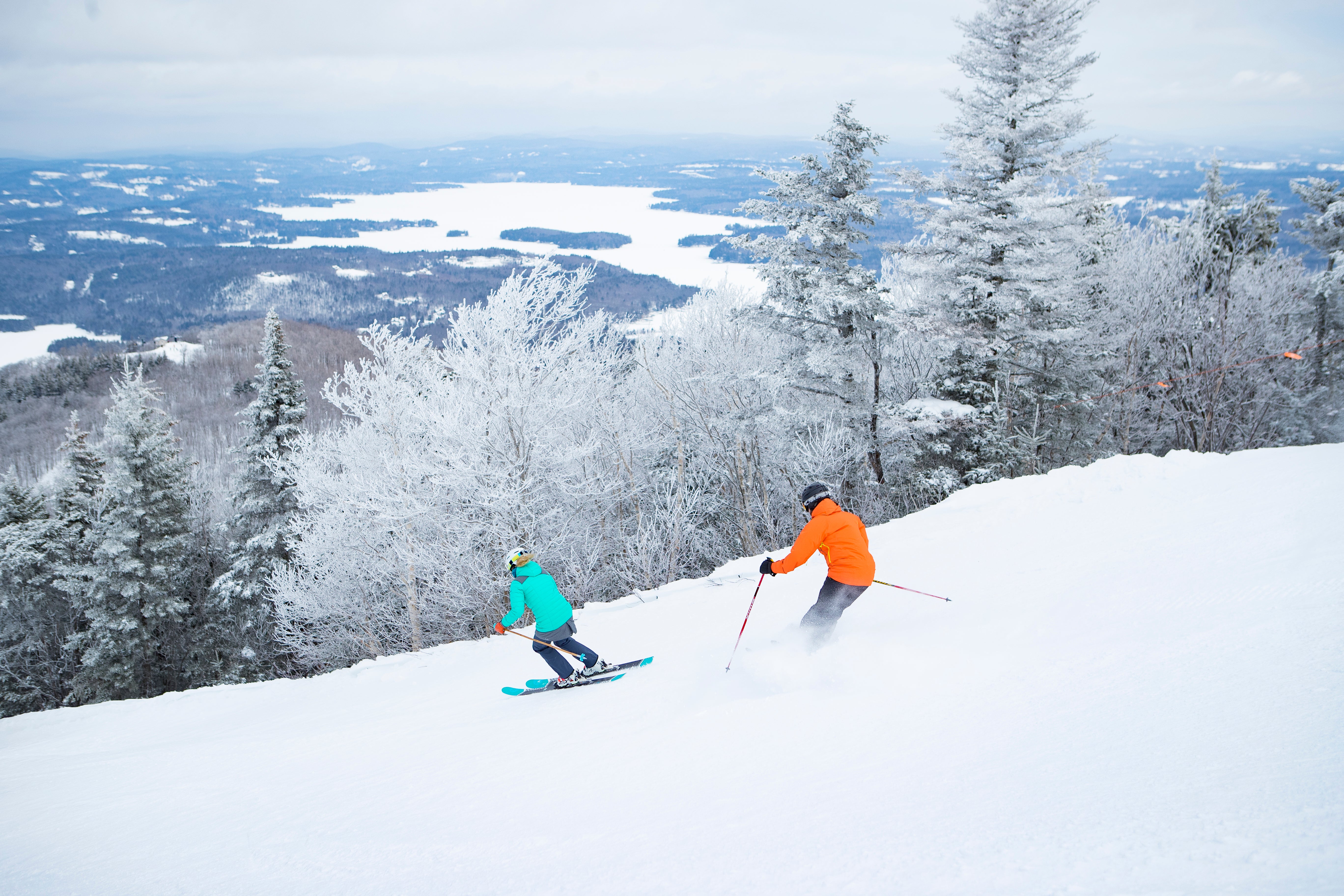 Mount Sunapee ski area with Lake Sunapee view