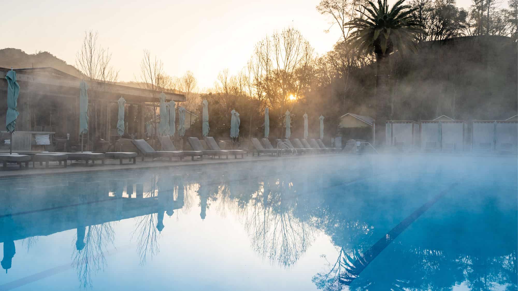Calistoga Spa Hot Springs Napa Valley California pools vineyards