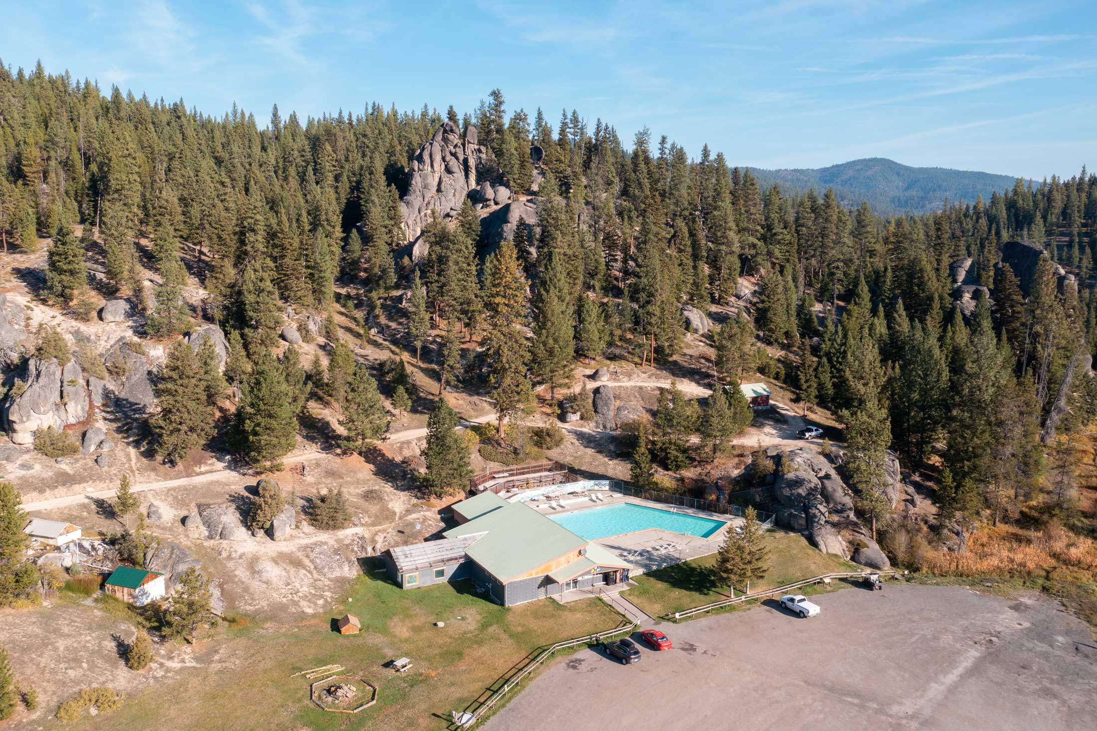 Nimrod Hot Springs Montana winter forest