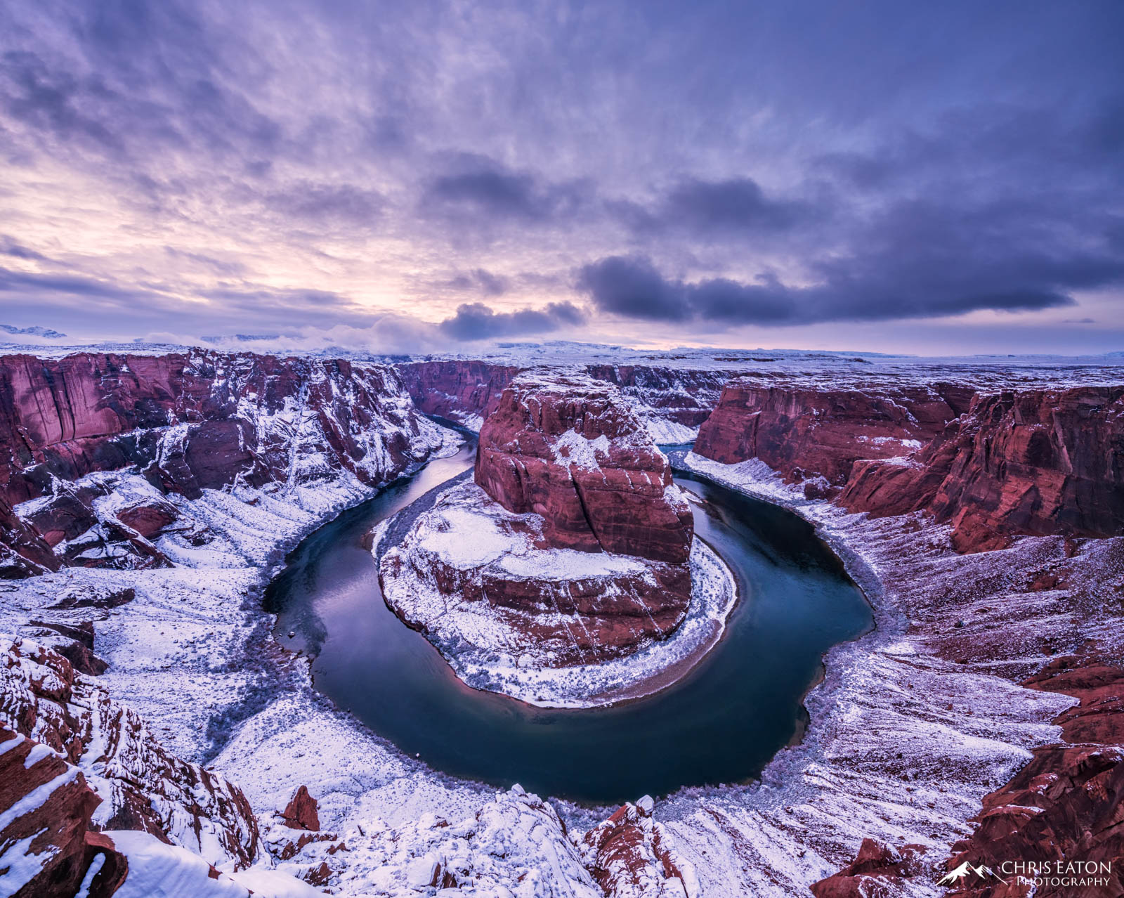 Horseshoe Bend Arizona winter sunset