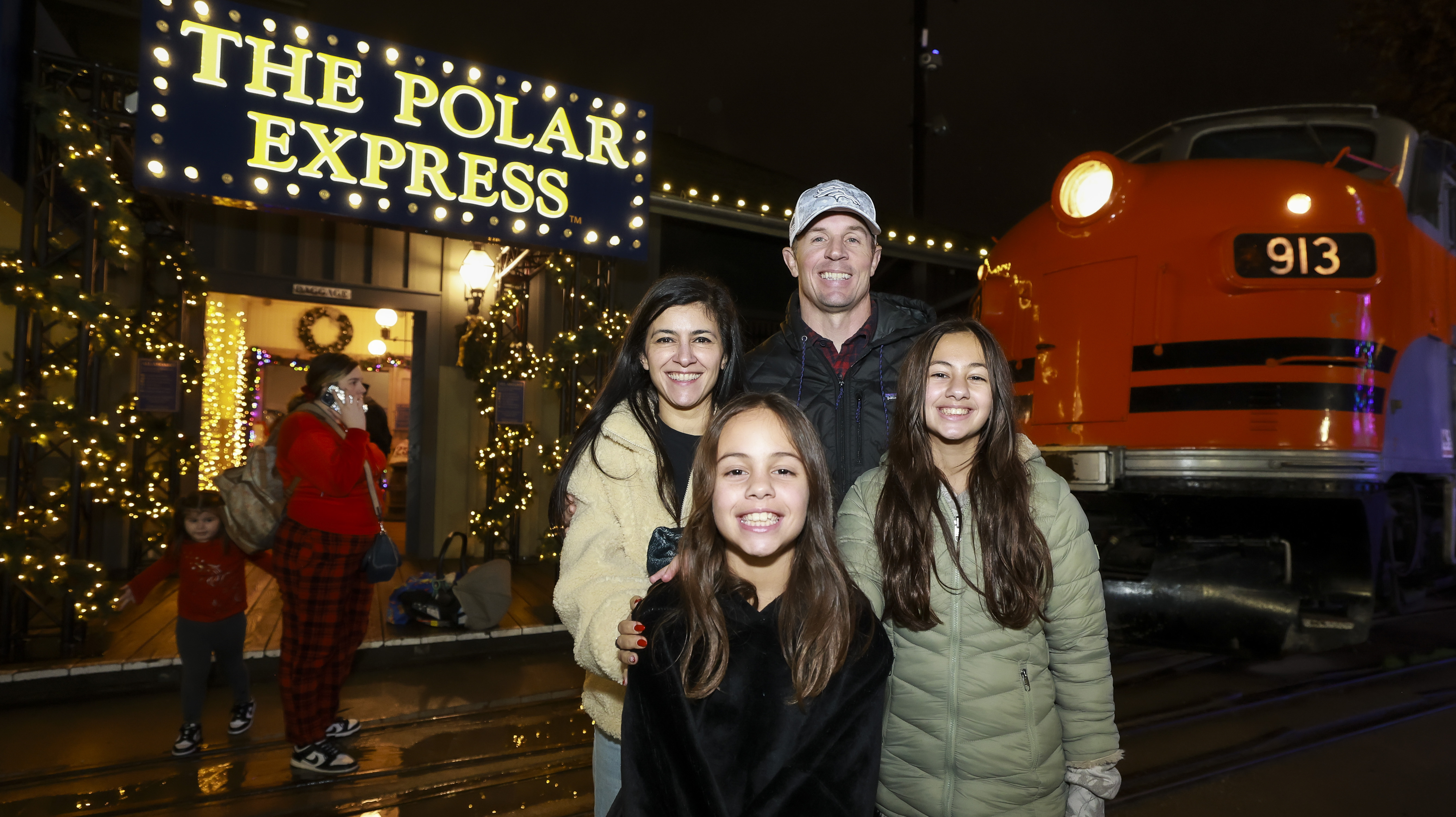polar express train family holiday night