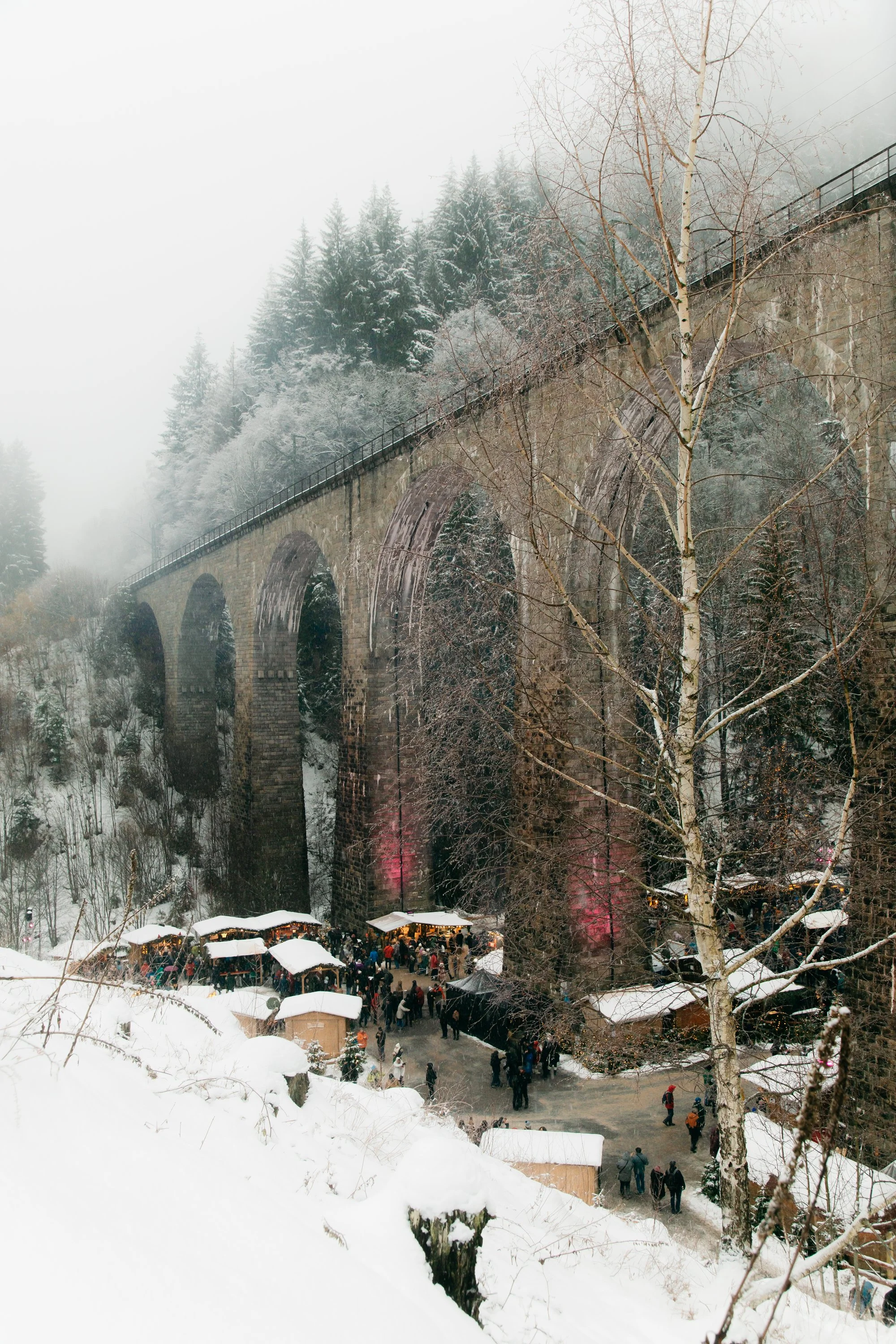 Ravenna Gorge Christmas Market viaduct Black Forest