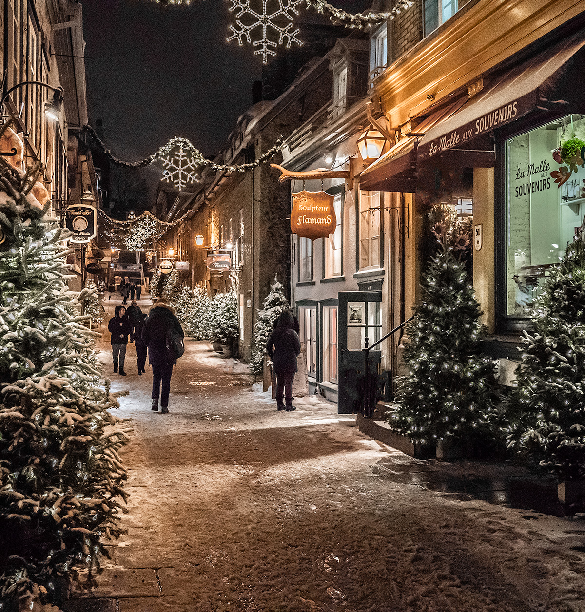 Petit Champlain winter lights