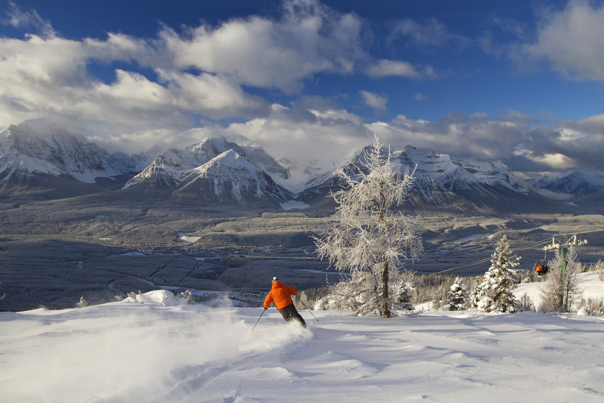 Banff ski resort mountain panorama winter