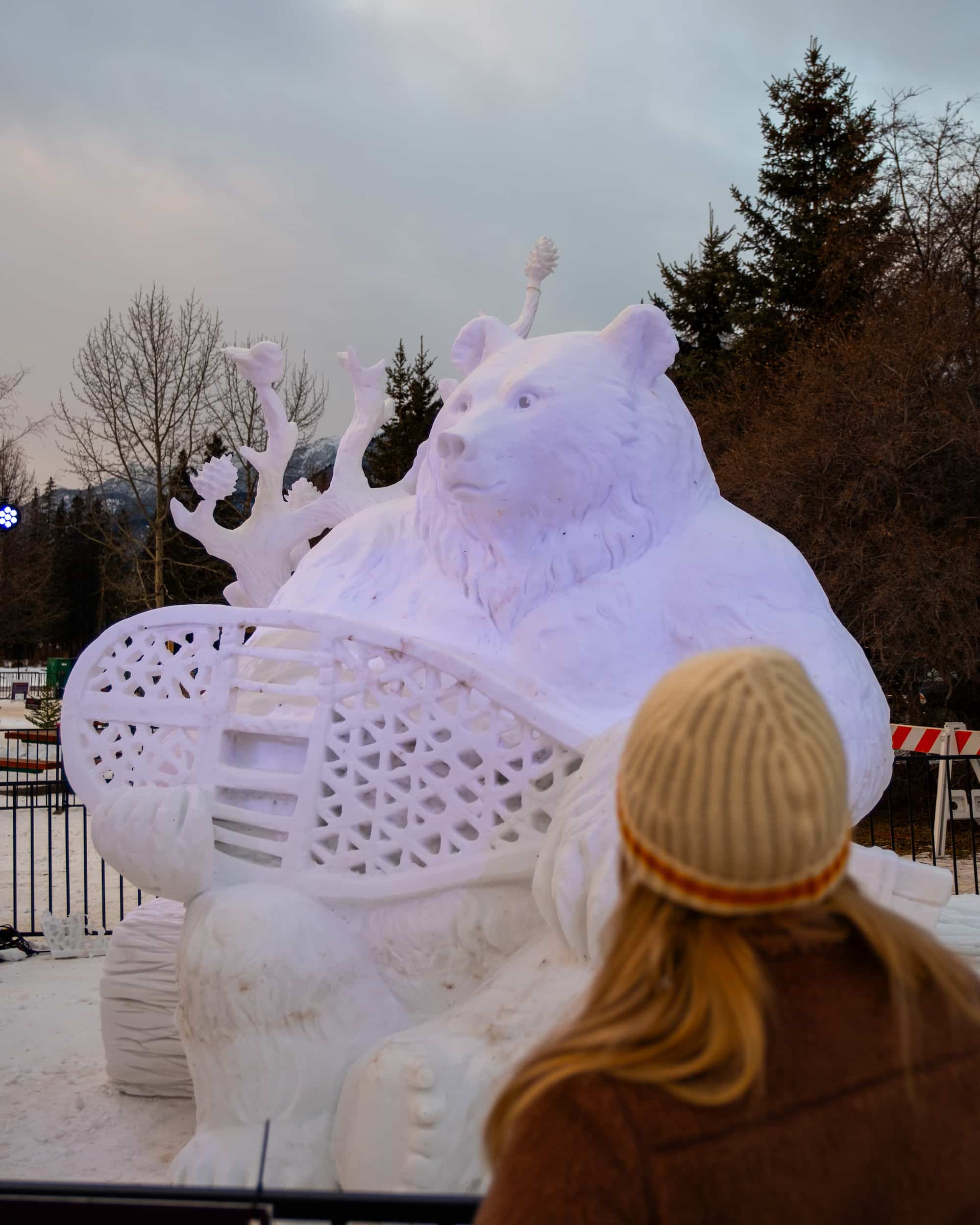 Banff SnowDays festival snow sculptures winter town