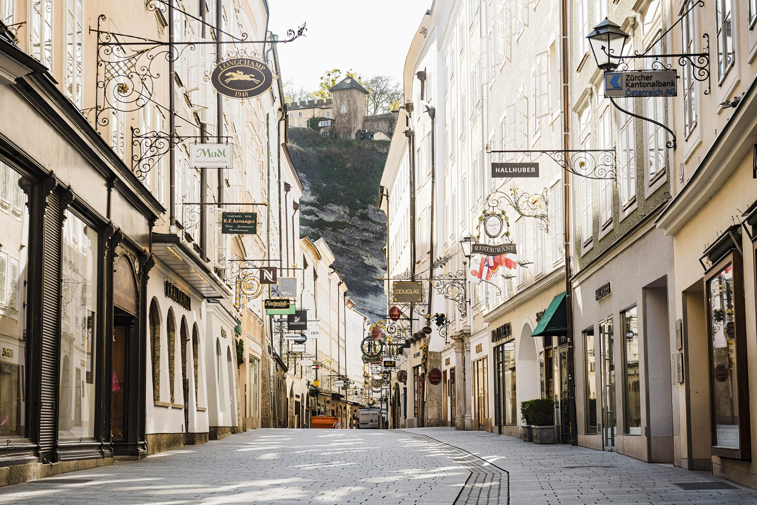 Getreidegasse Salzburg guild signs architecture