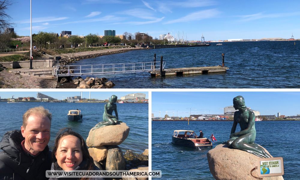 Little Mermaid statue Copenhagen waterfront