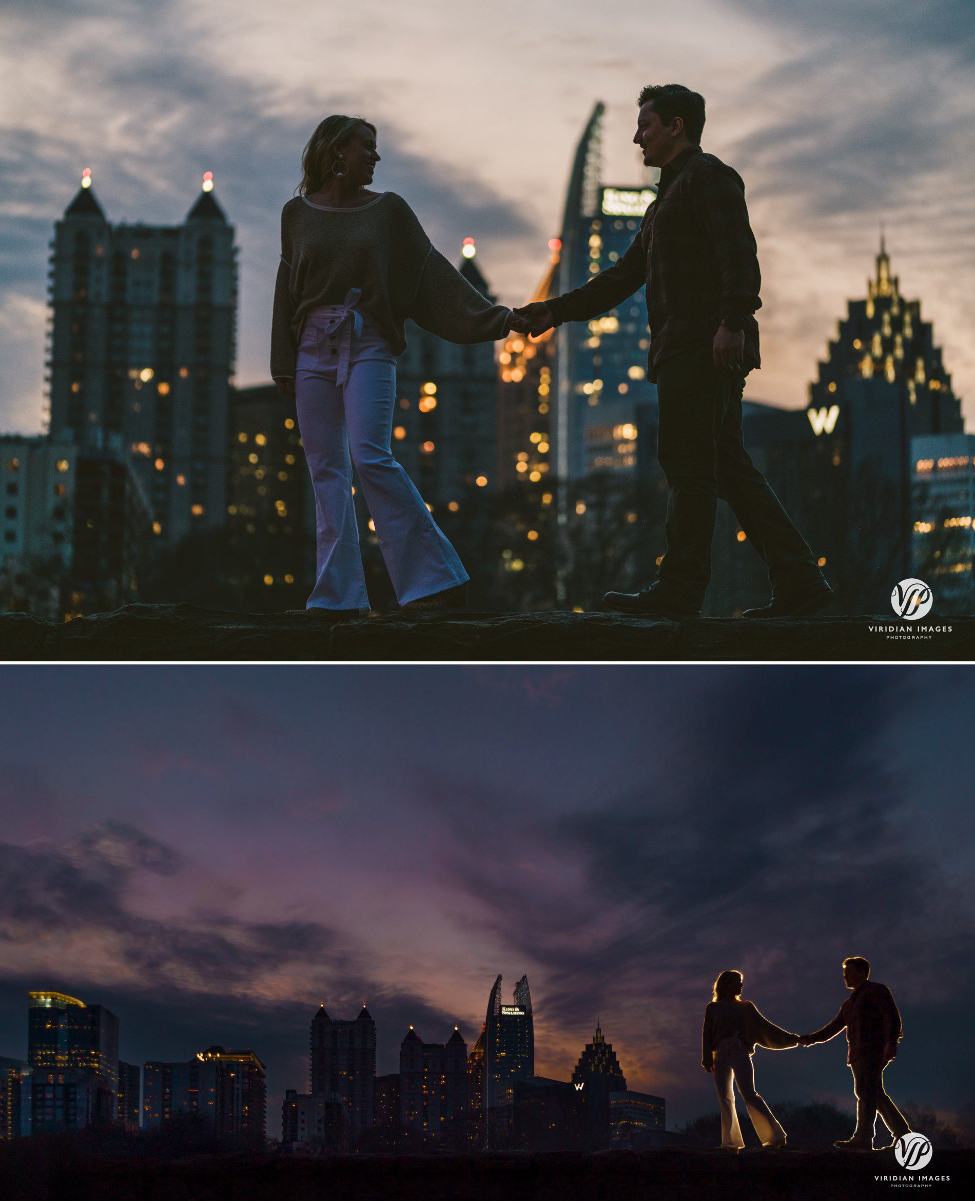 Atlanta Piedmont Park skyline winter