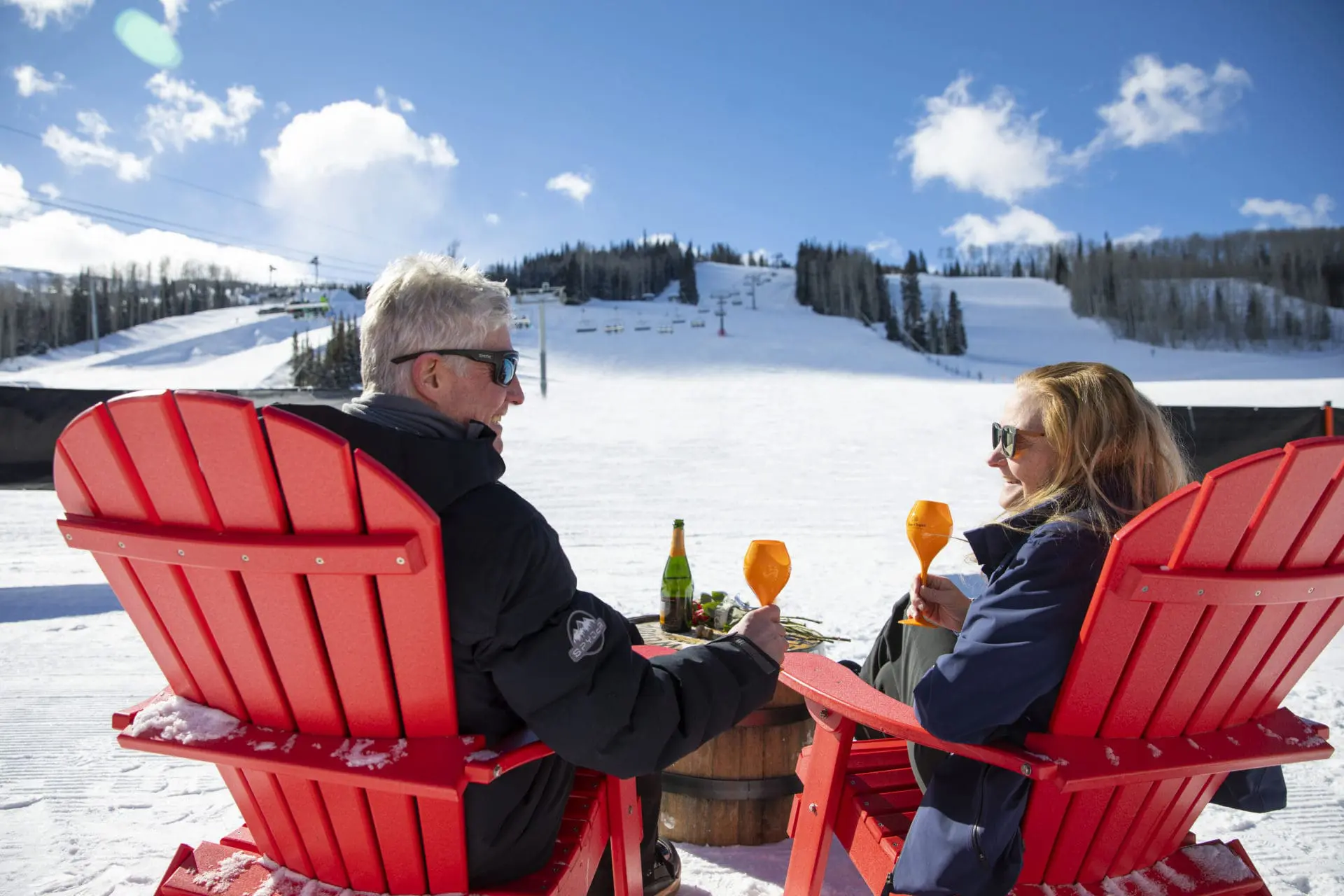 couple planning winter vacation together