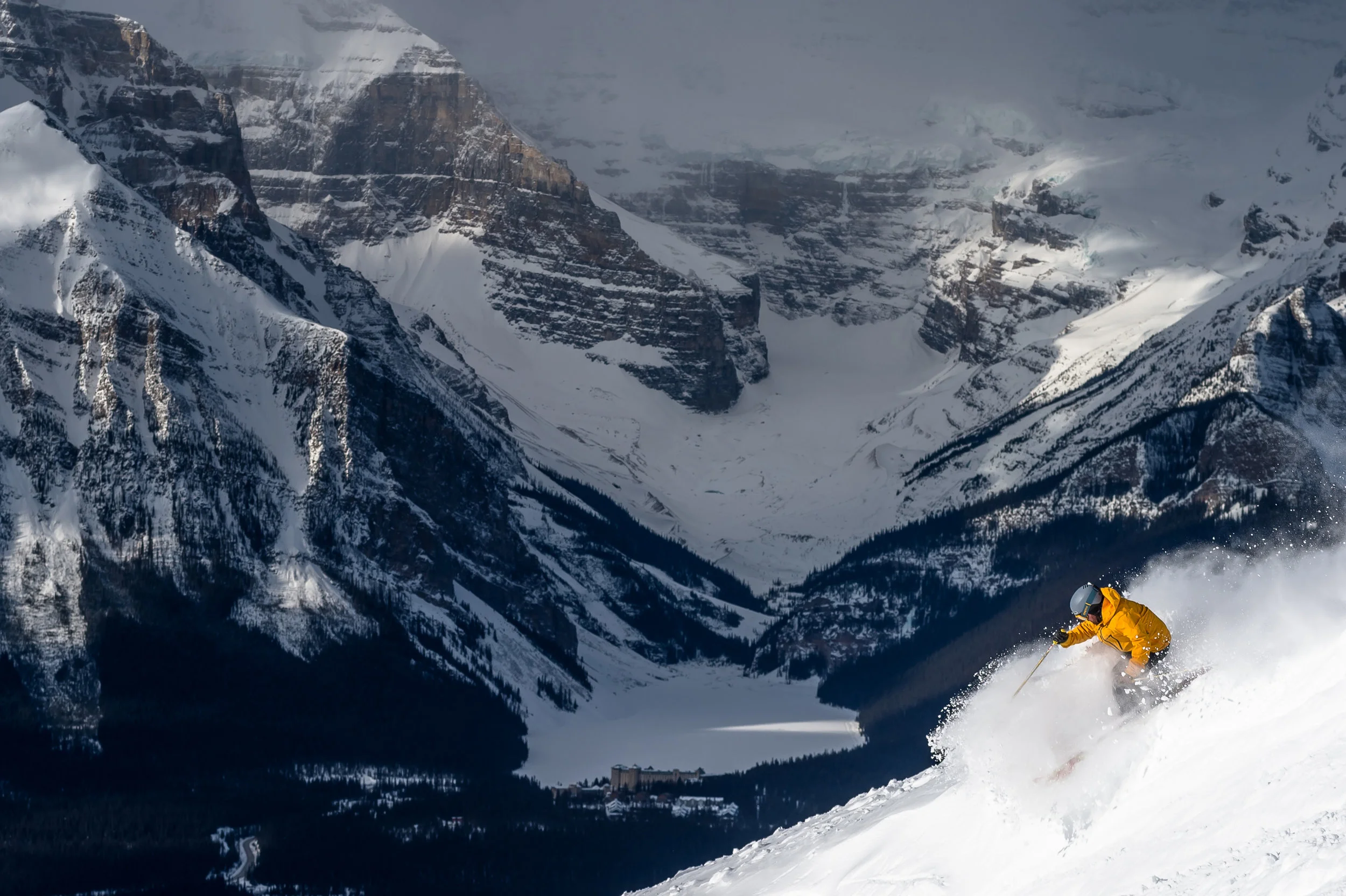 Banff Lake Louise winter skiing Canadian Rockies