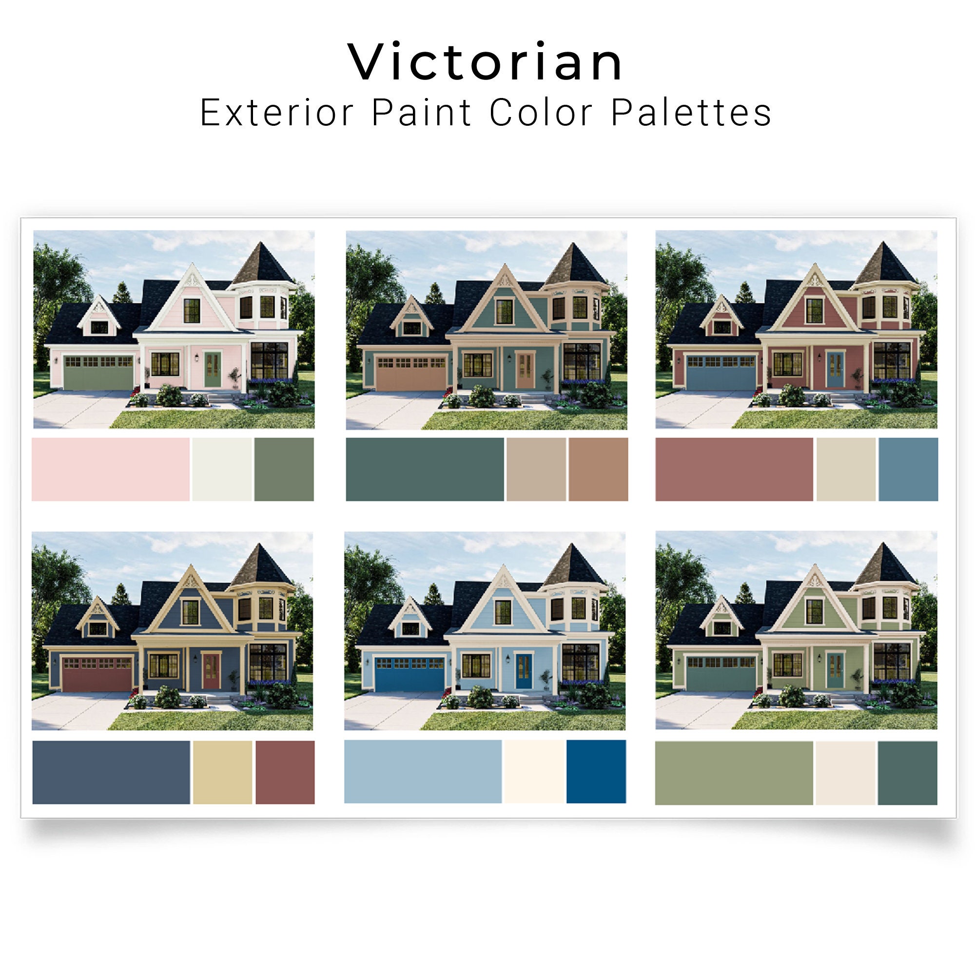 gingerbread trim Victorian house colorful exterior