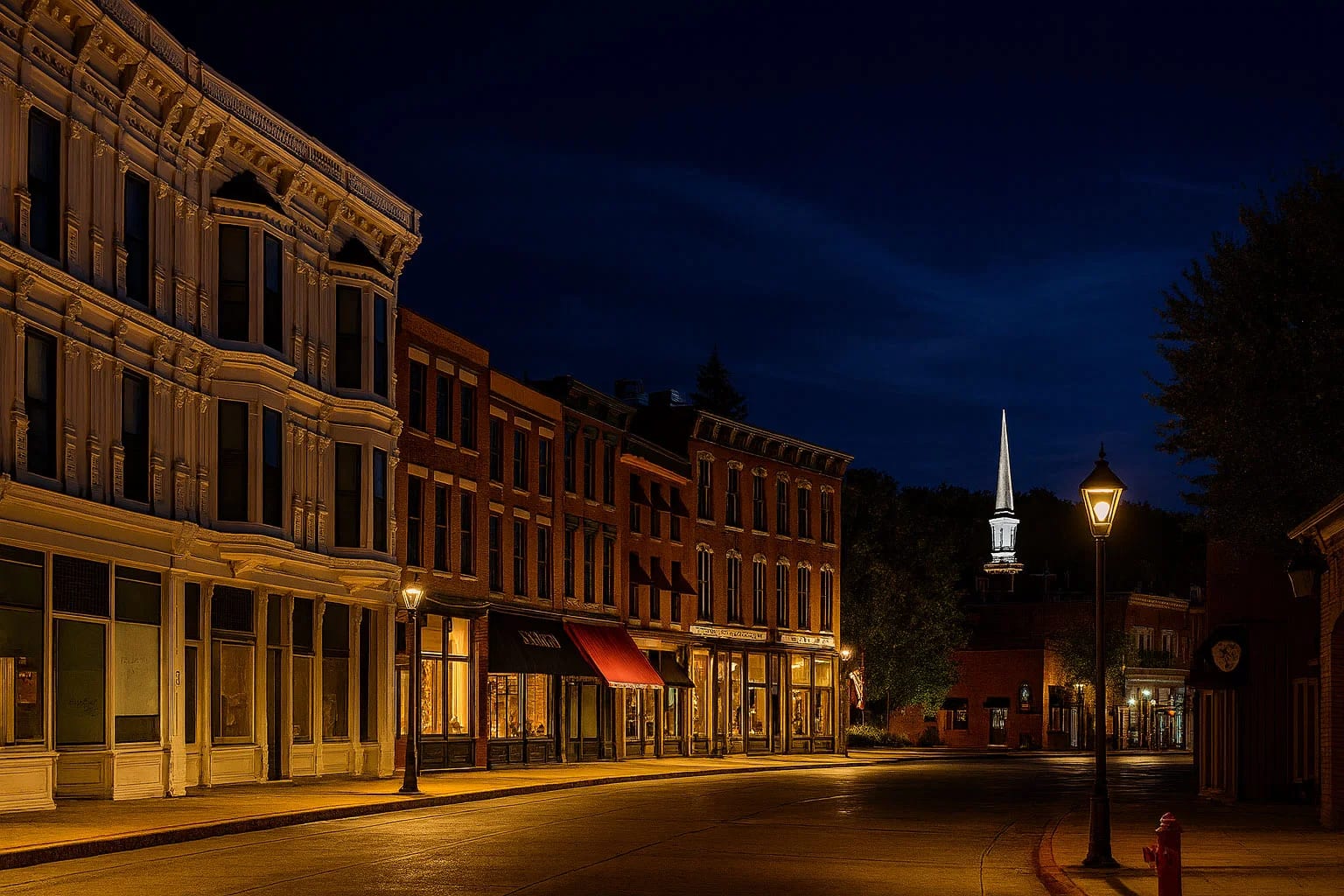 Galena Illinois Main Street historic Victorian buildings