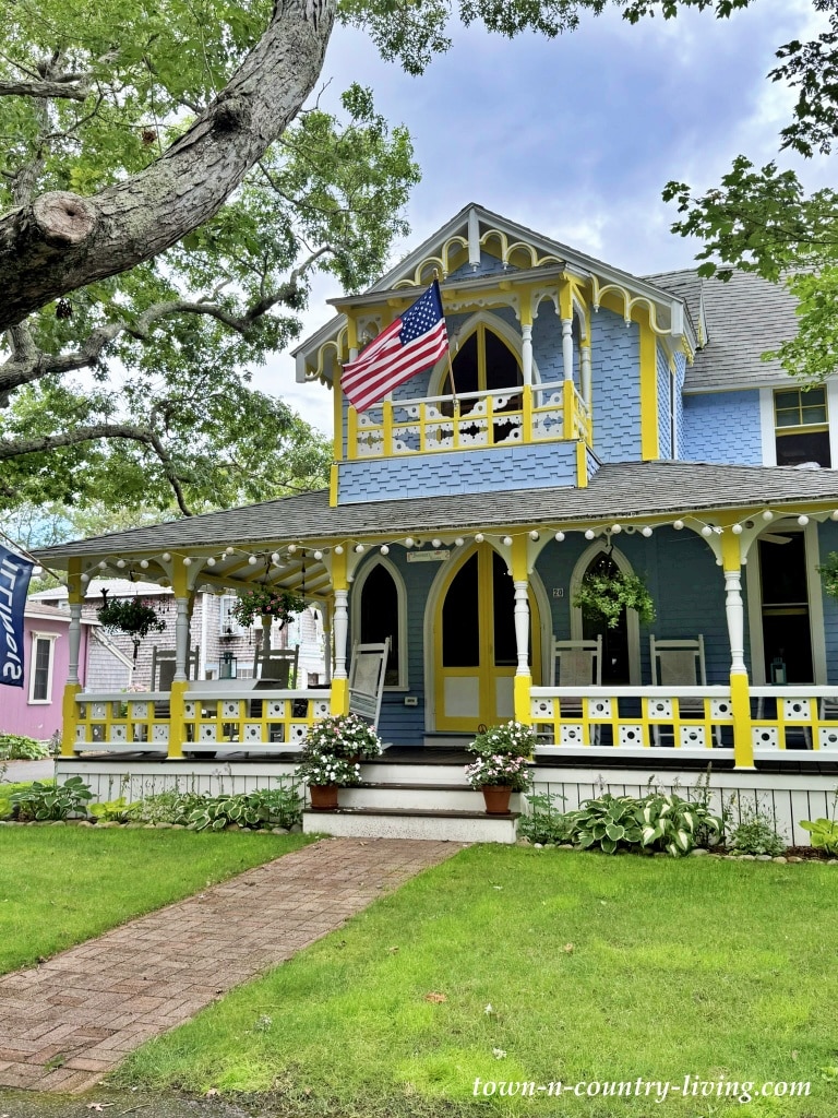 oak bluffs gingerbread cottage colorful porch