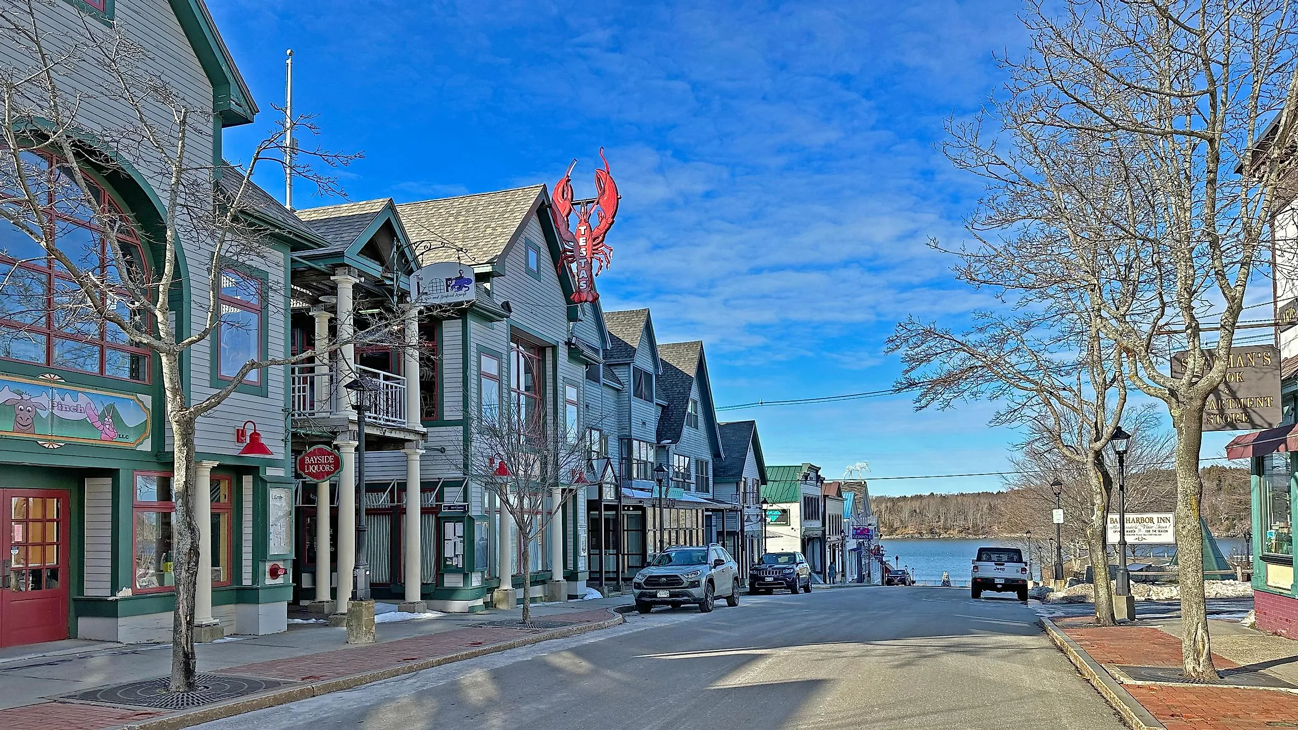 Bethel Maine winter village Main Street